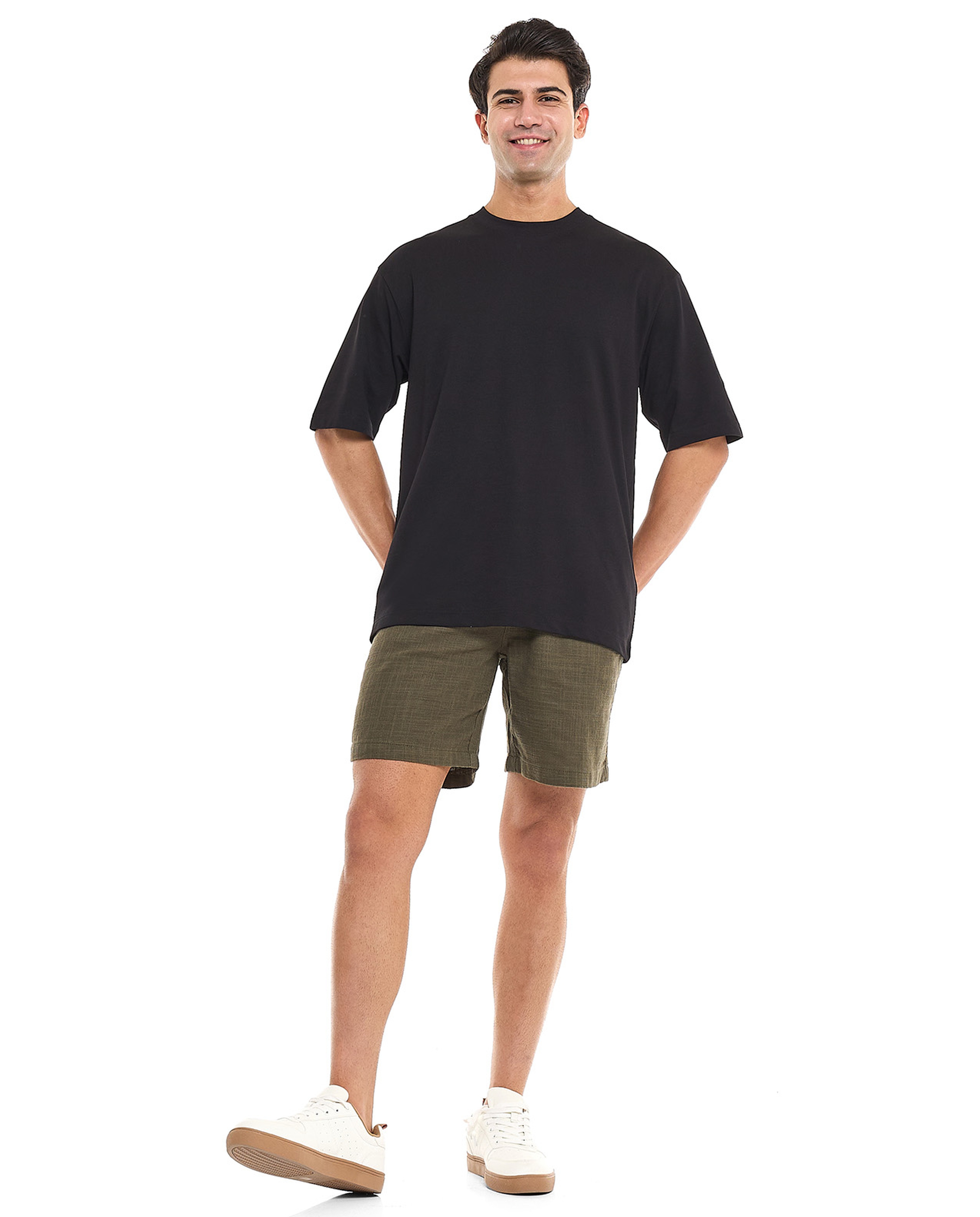 Solid T-Shirt With Crew Neck and Short Sleeves