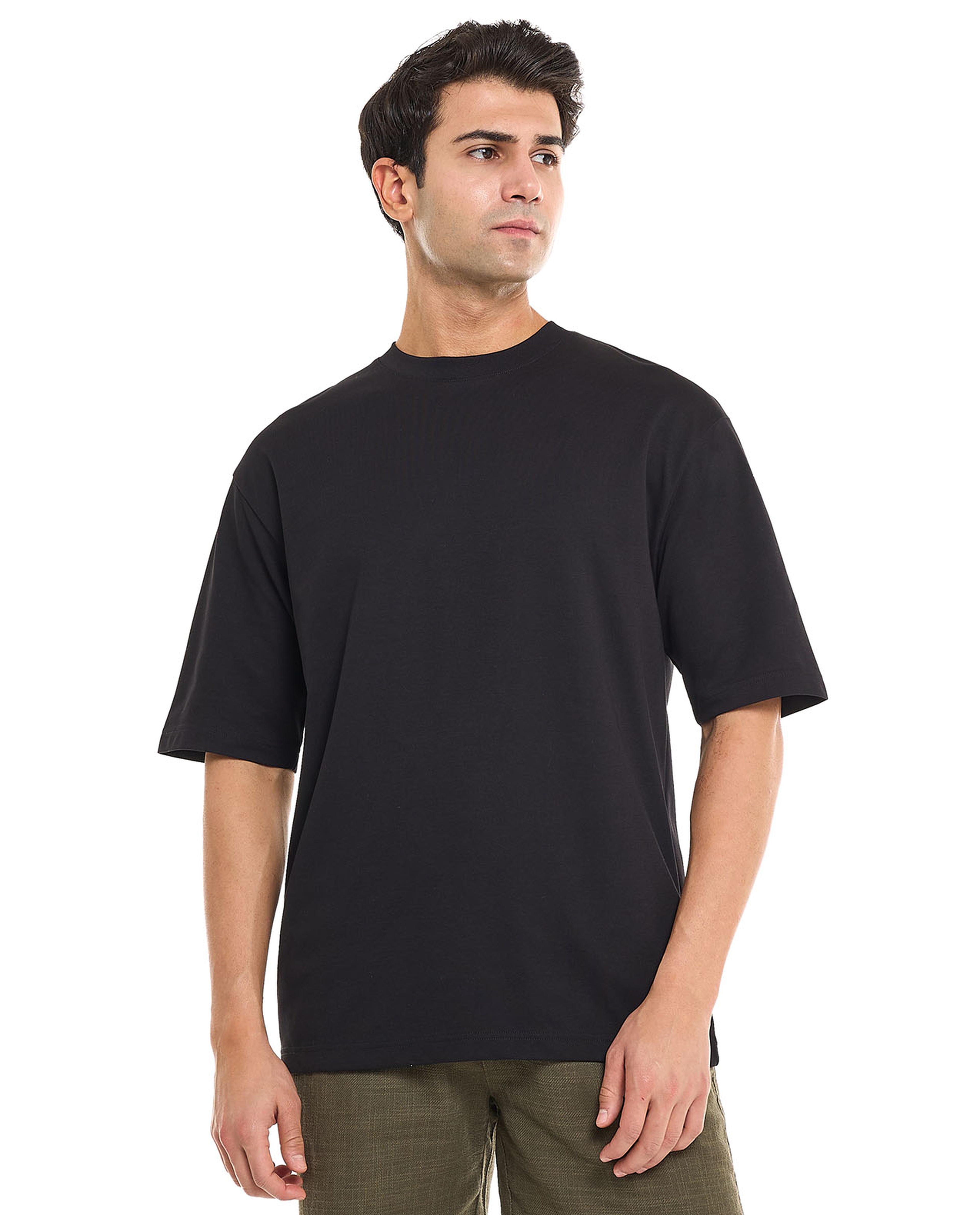 Solid T-Shirt With Crew Neck and Short Sleeves