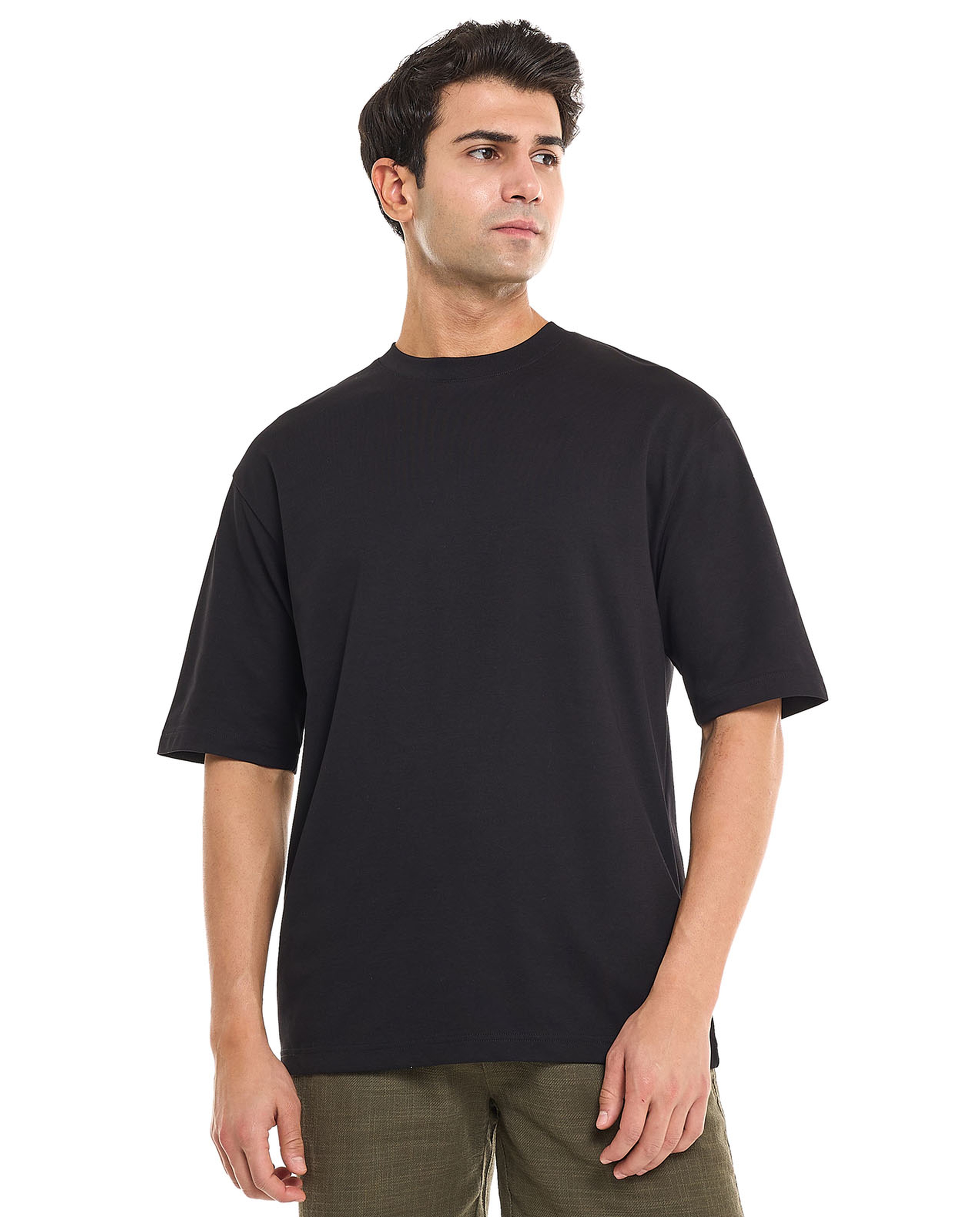 Solid T-Shirt With Crew Neck and Short Sleeves