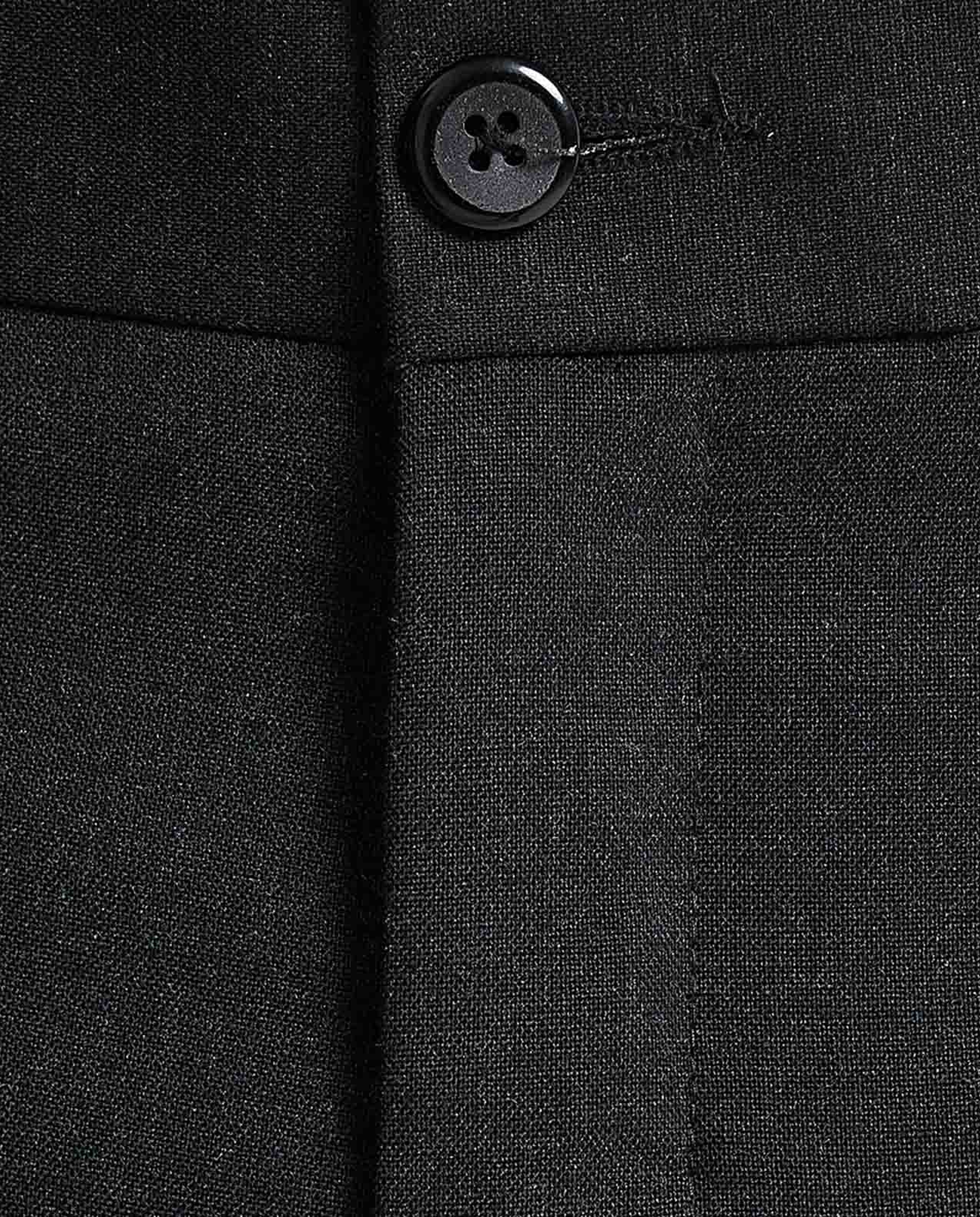 Solid Cropped Trousers with Button Closure