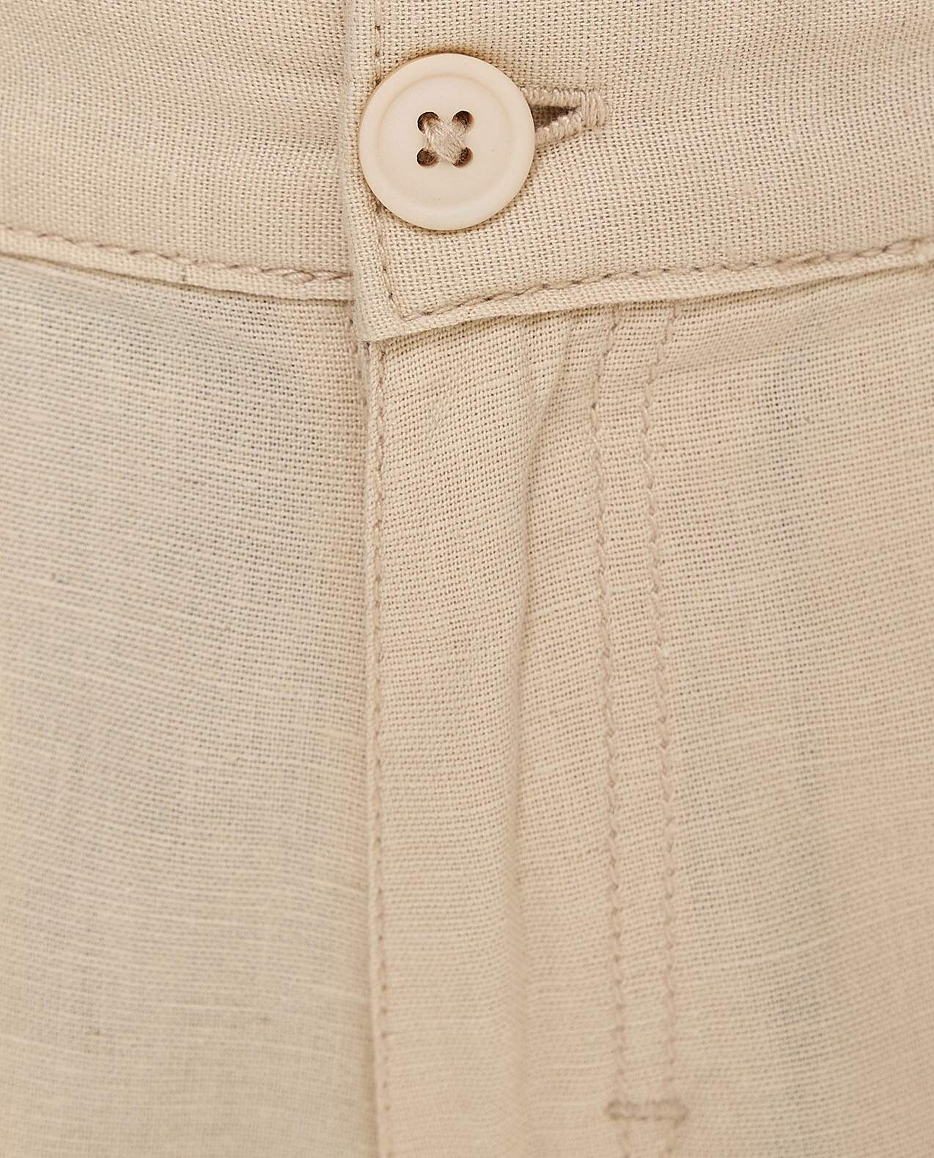 Solid Chino Shorts with Button Closure