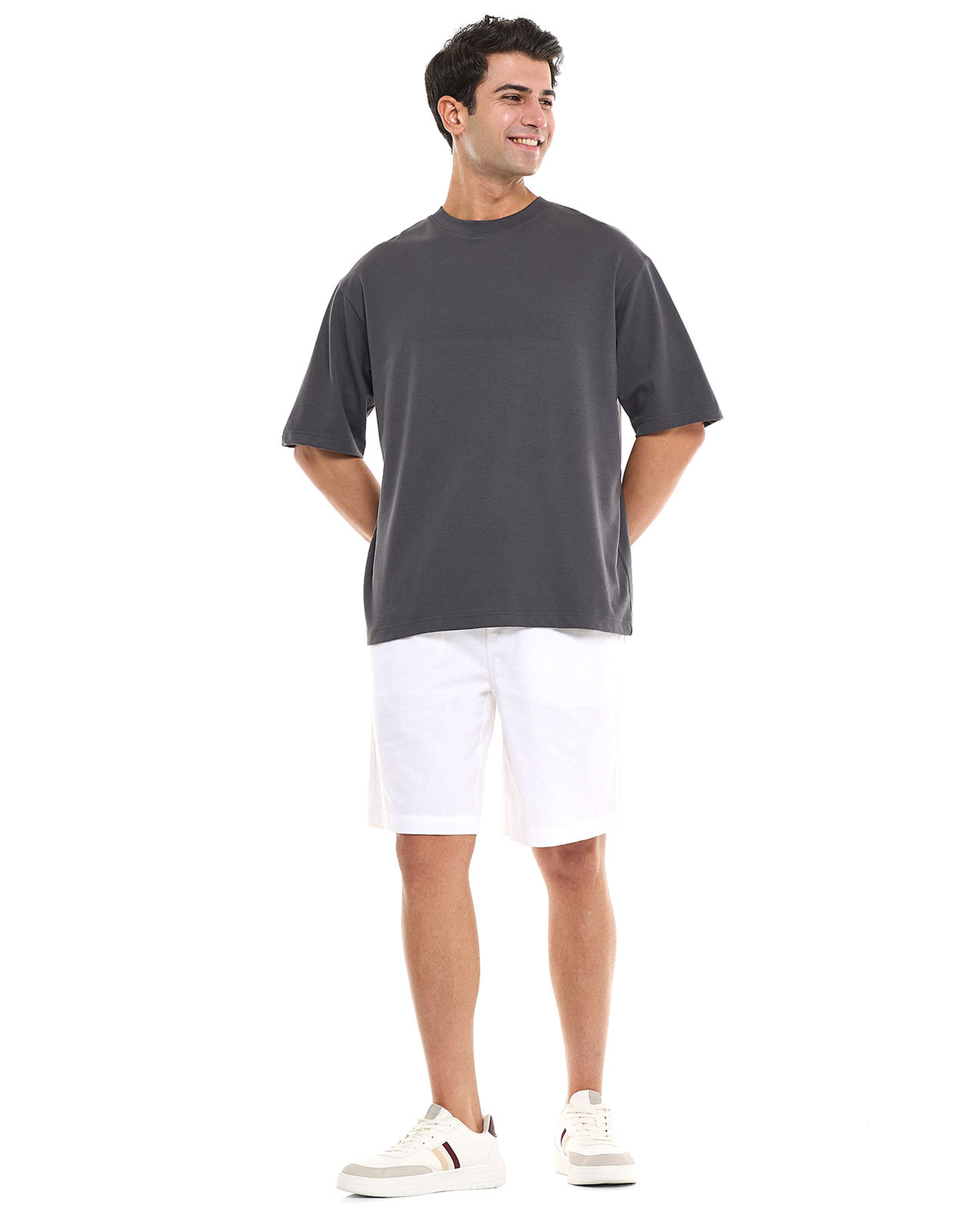 Solid T-Shirt With Crew Neck and Short Sleeves