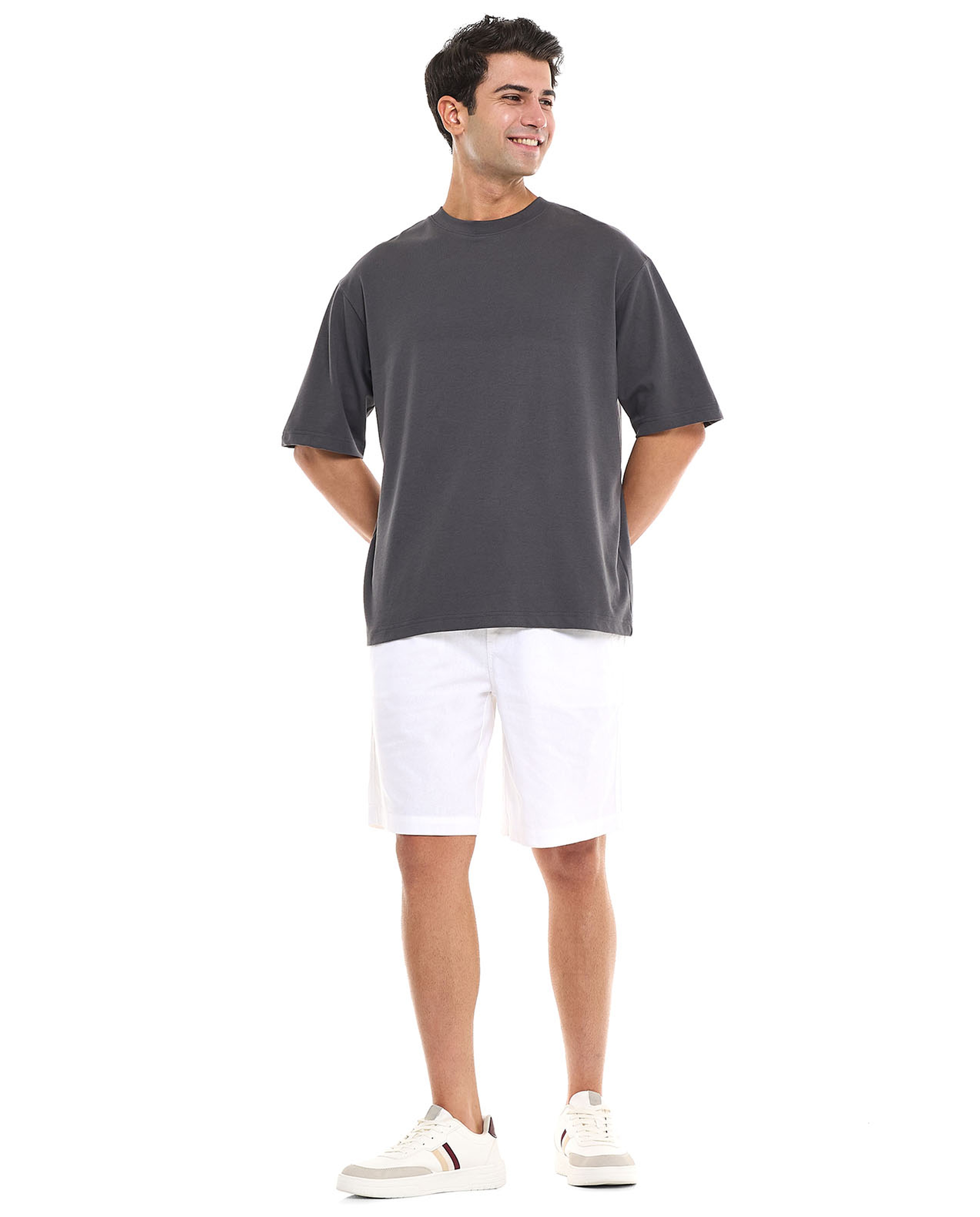 Solid T-Shirt With Crew Neck and Short Sleeves