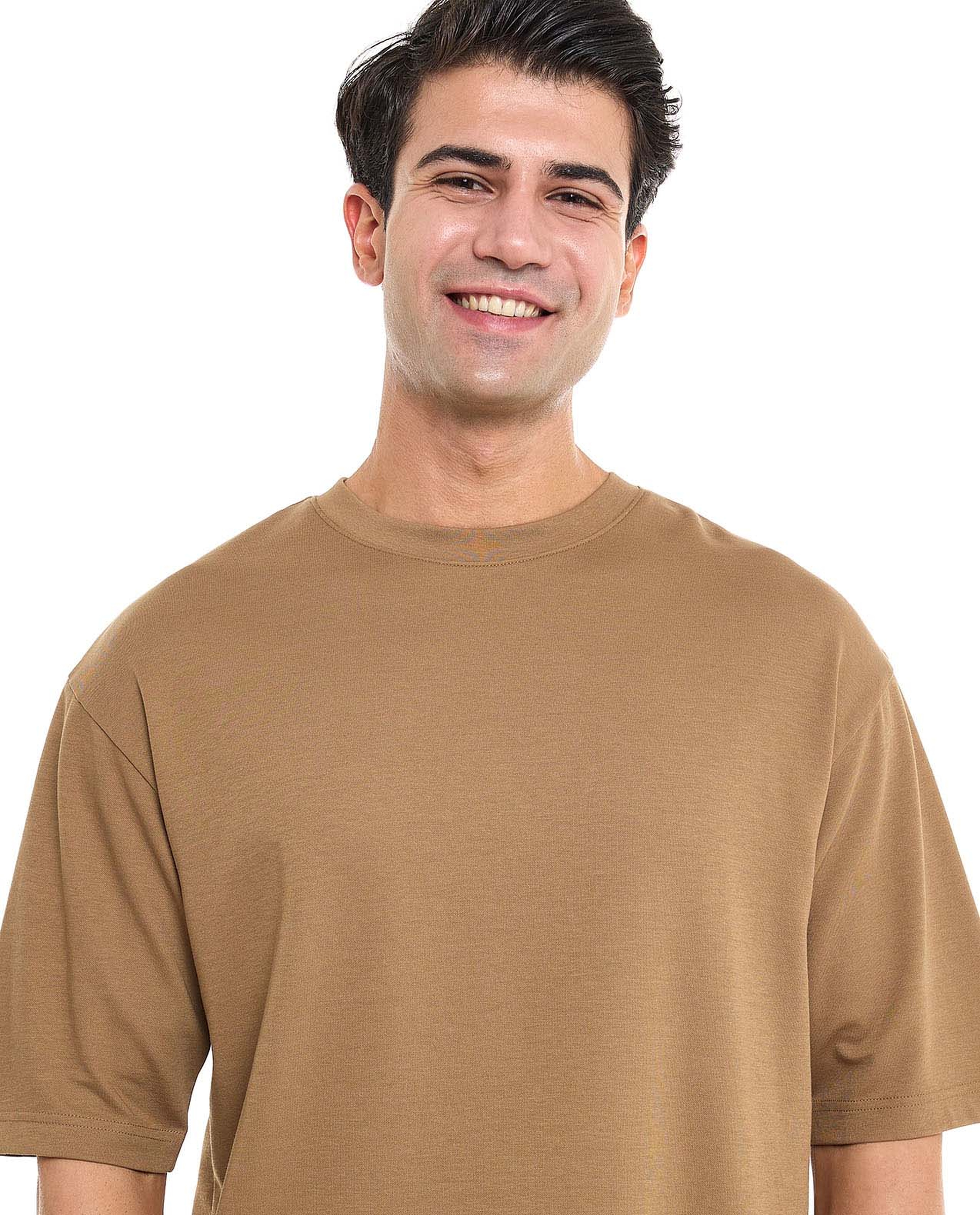 Solid T-Shirt With Crew Neck and Short Sleeves