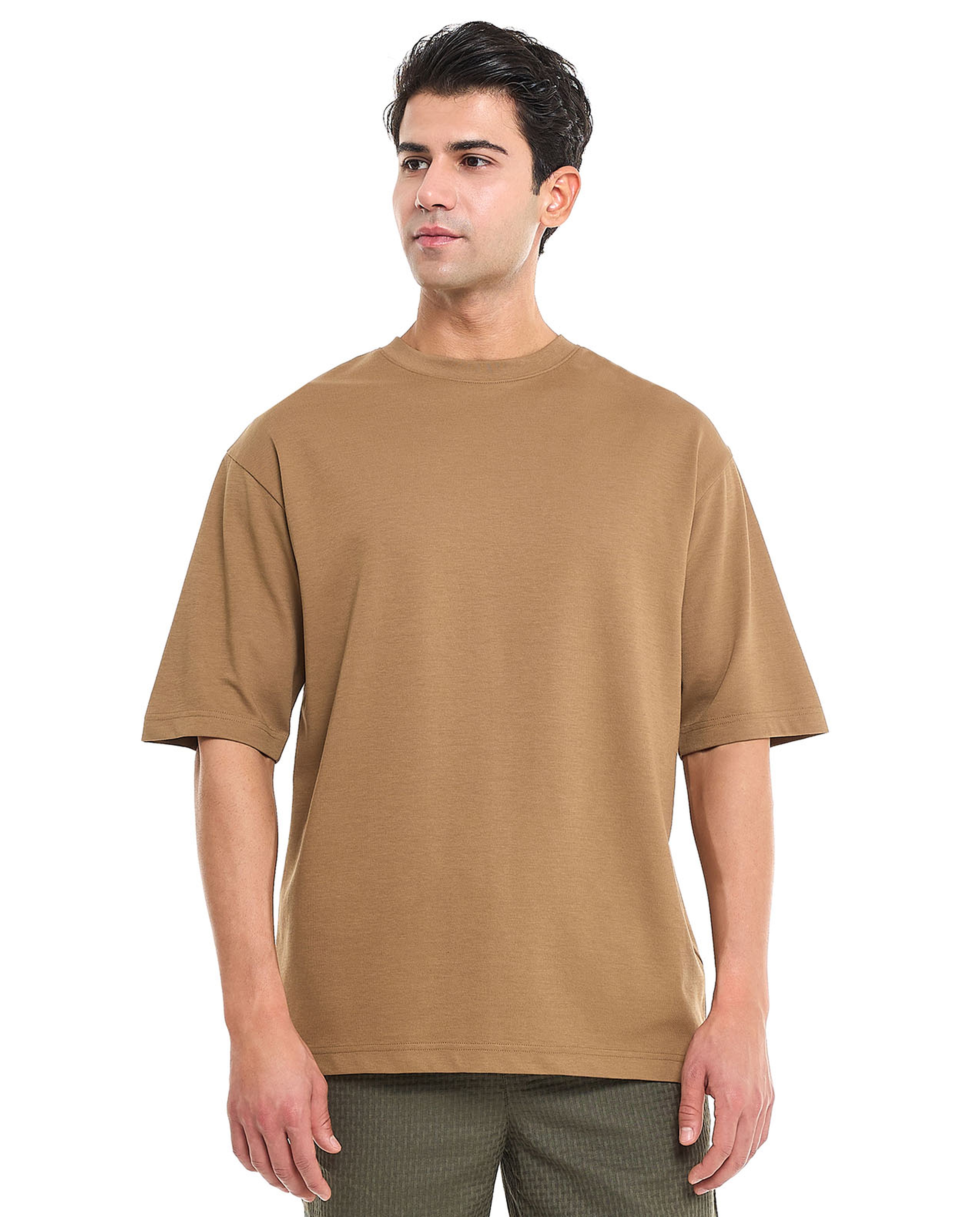 Solid T-Shirt With Crew Neck and Short Sleeves