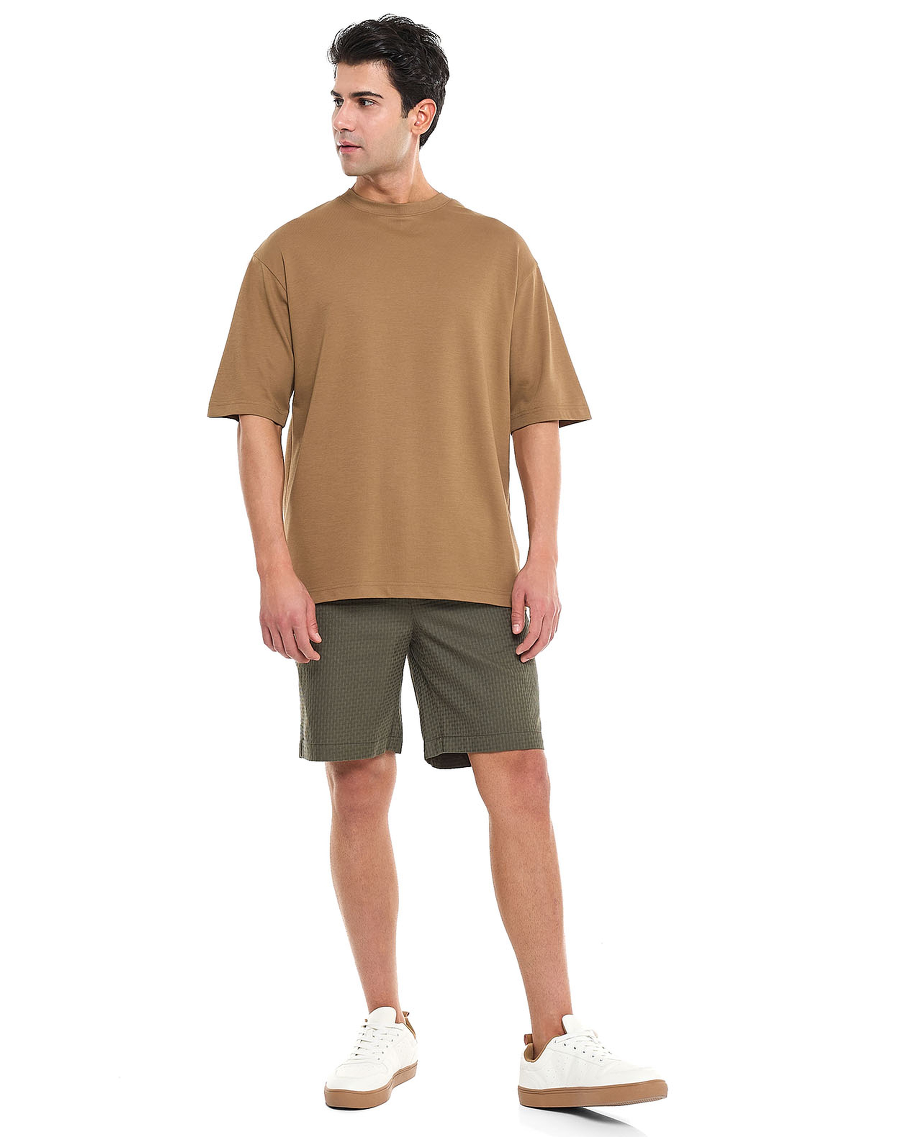 Solid T-Shirt With Crew Neck and Short Sleeves