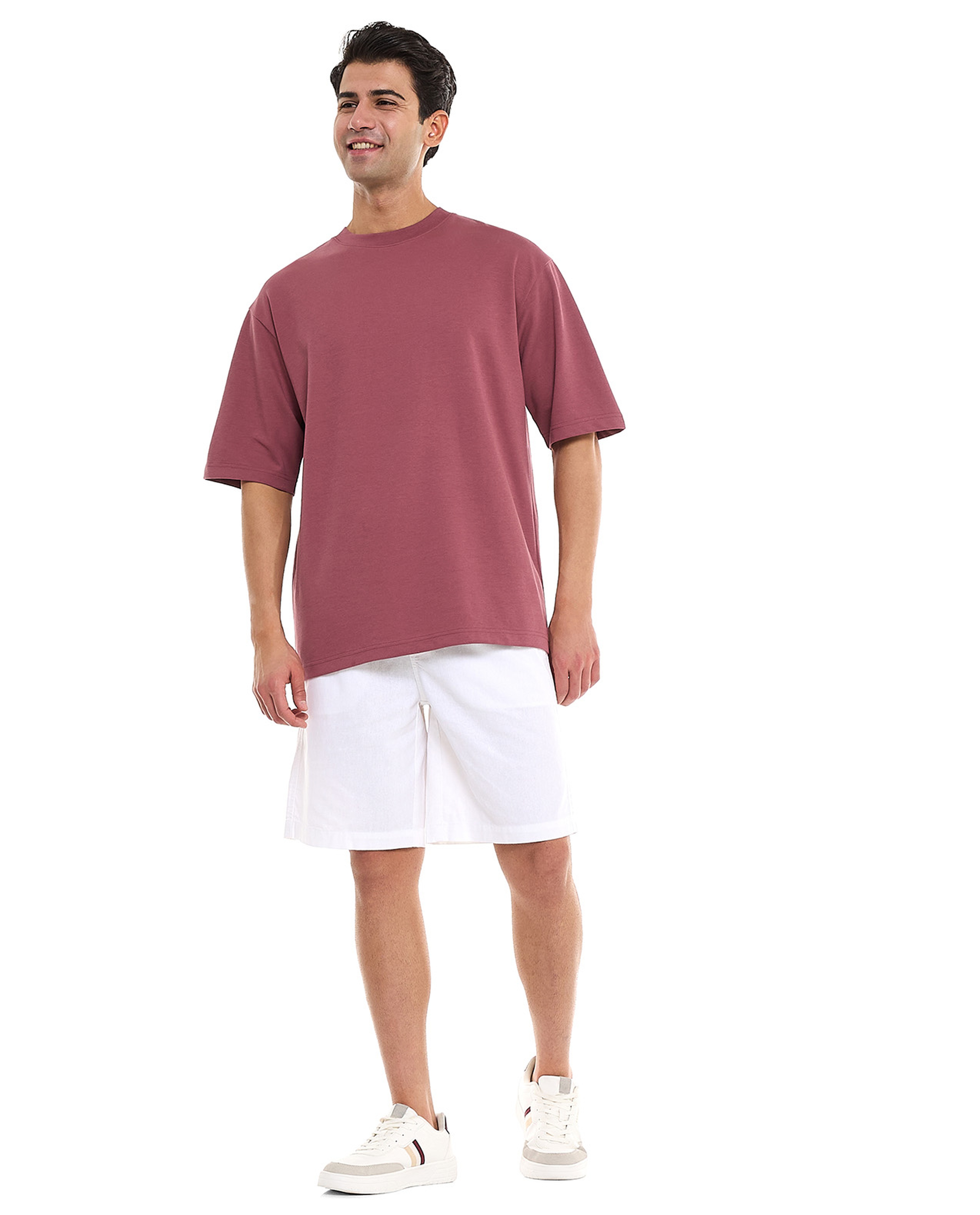 Solid T-Shirt With Crew Neck and Short Sleeves