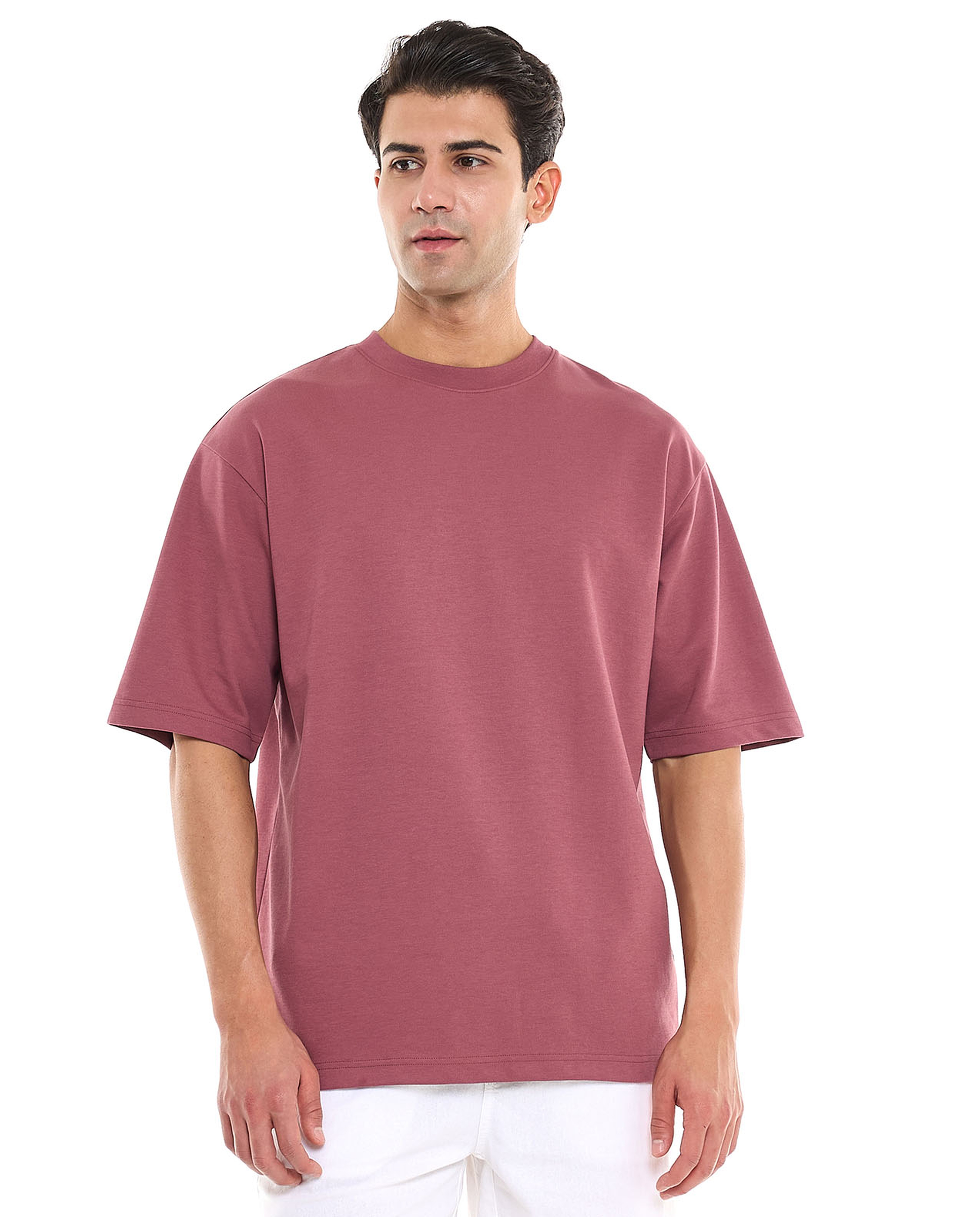 Solid T-Shirt With Crew Neck and Short Sleeves