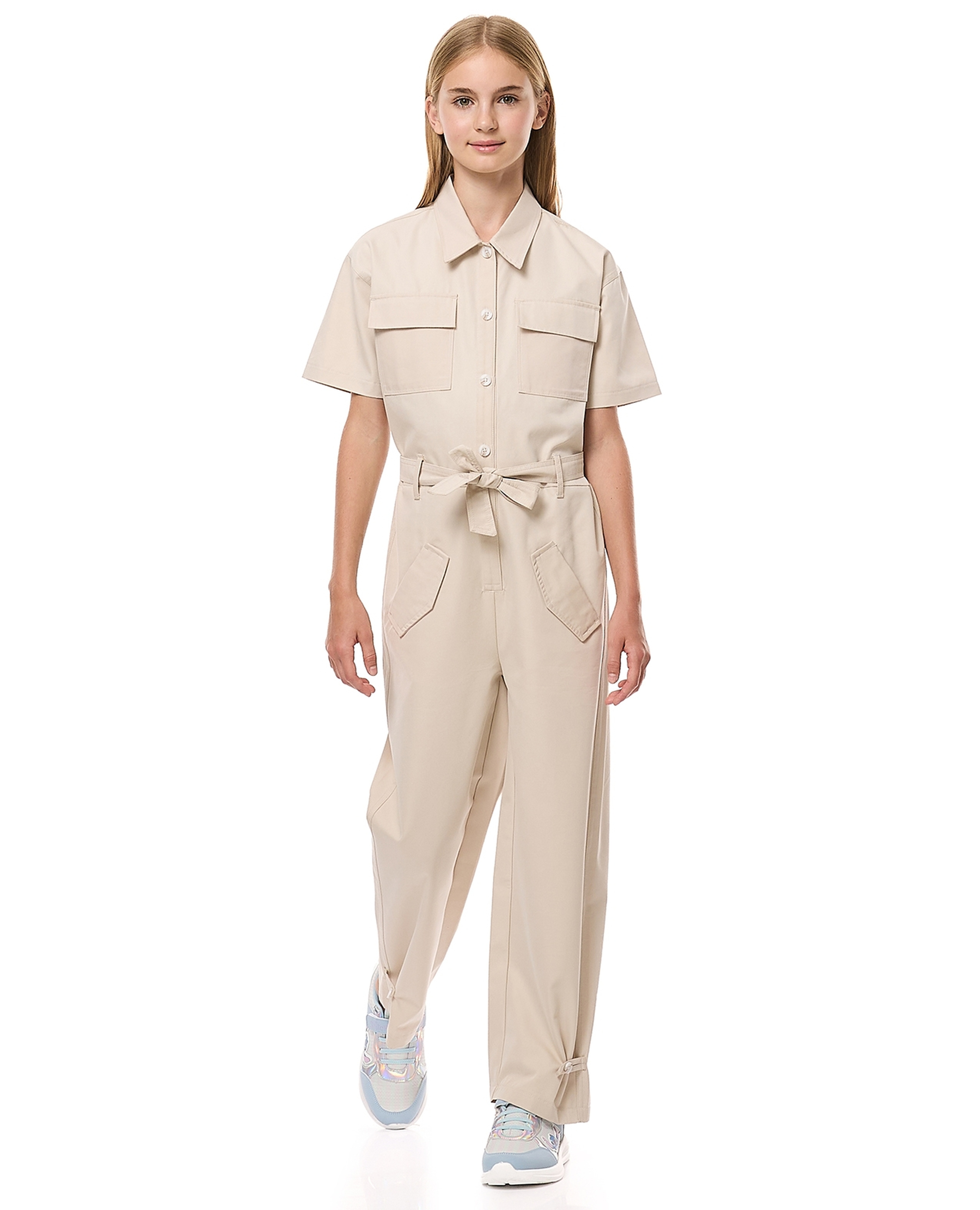 جمبسوت كم قصير بياقة كلاسيكية