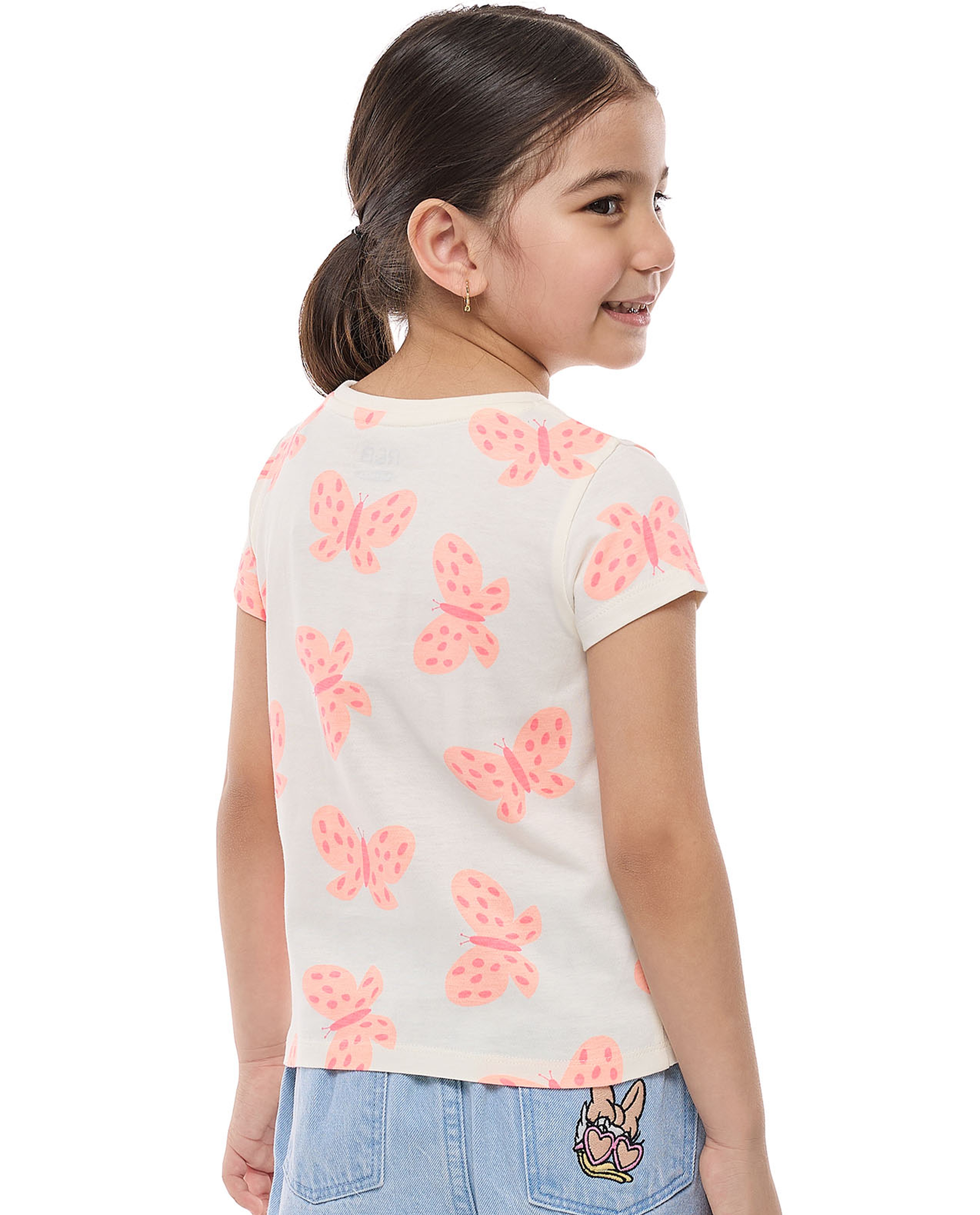 Printed T-Shirt With Crew Neck and Short Sleeves