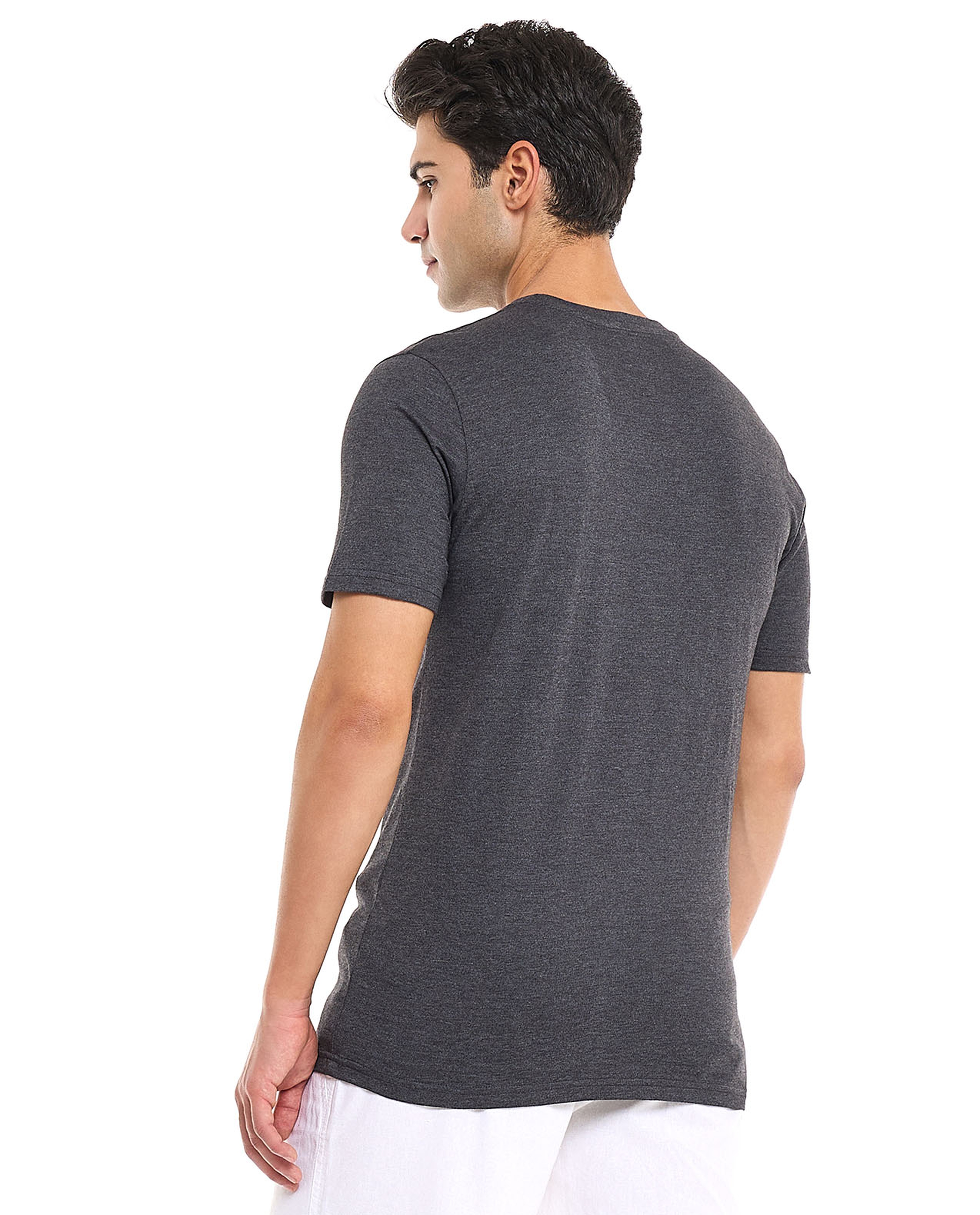 Solid T-Shirt With Crew Neck and Short Sleeves