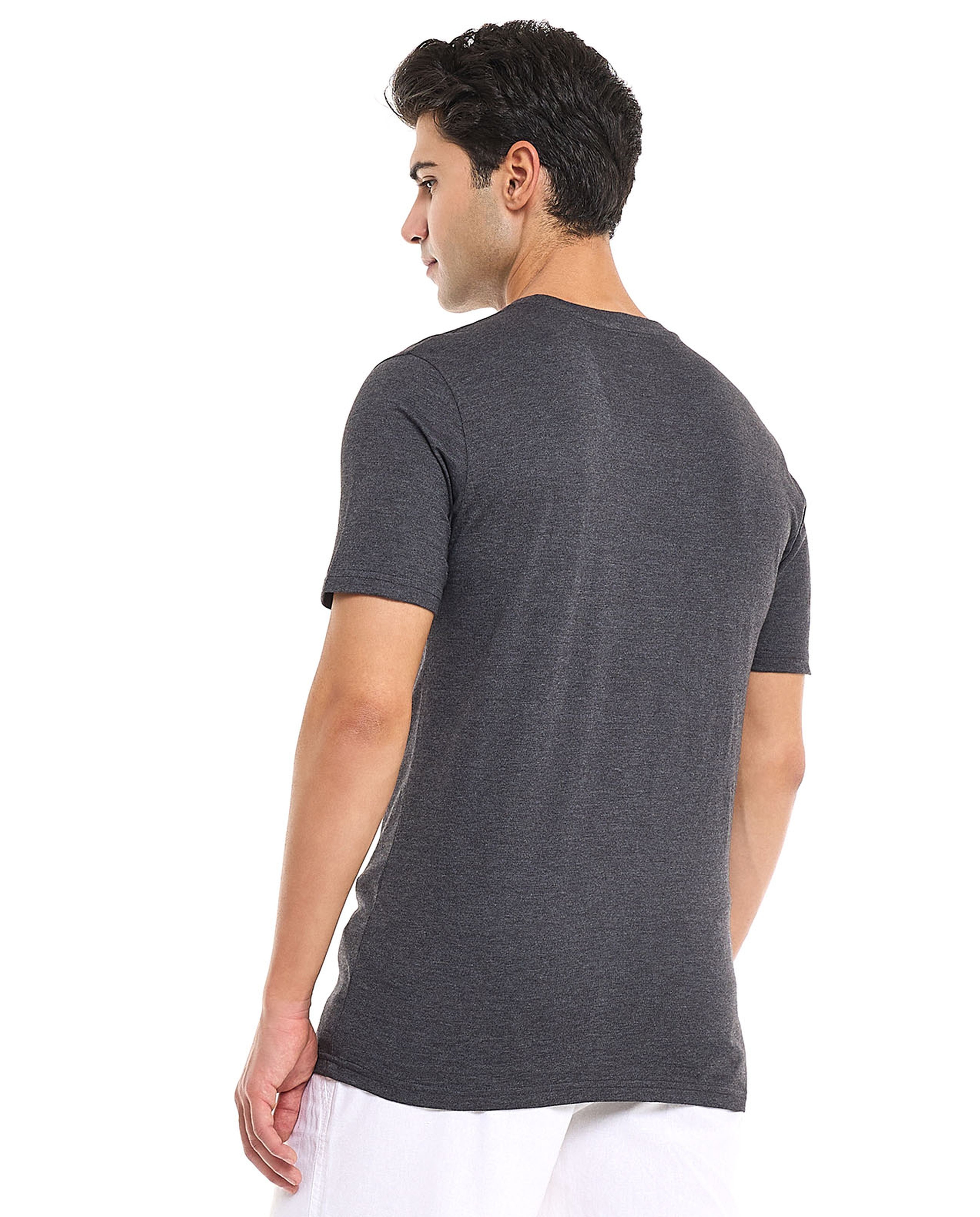 Solid T-Shirt With Crew Neck and Short Sleeves