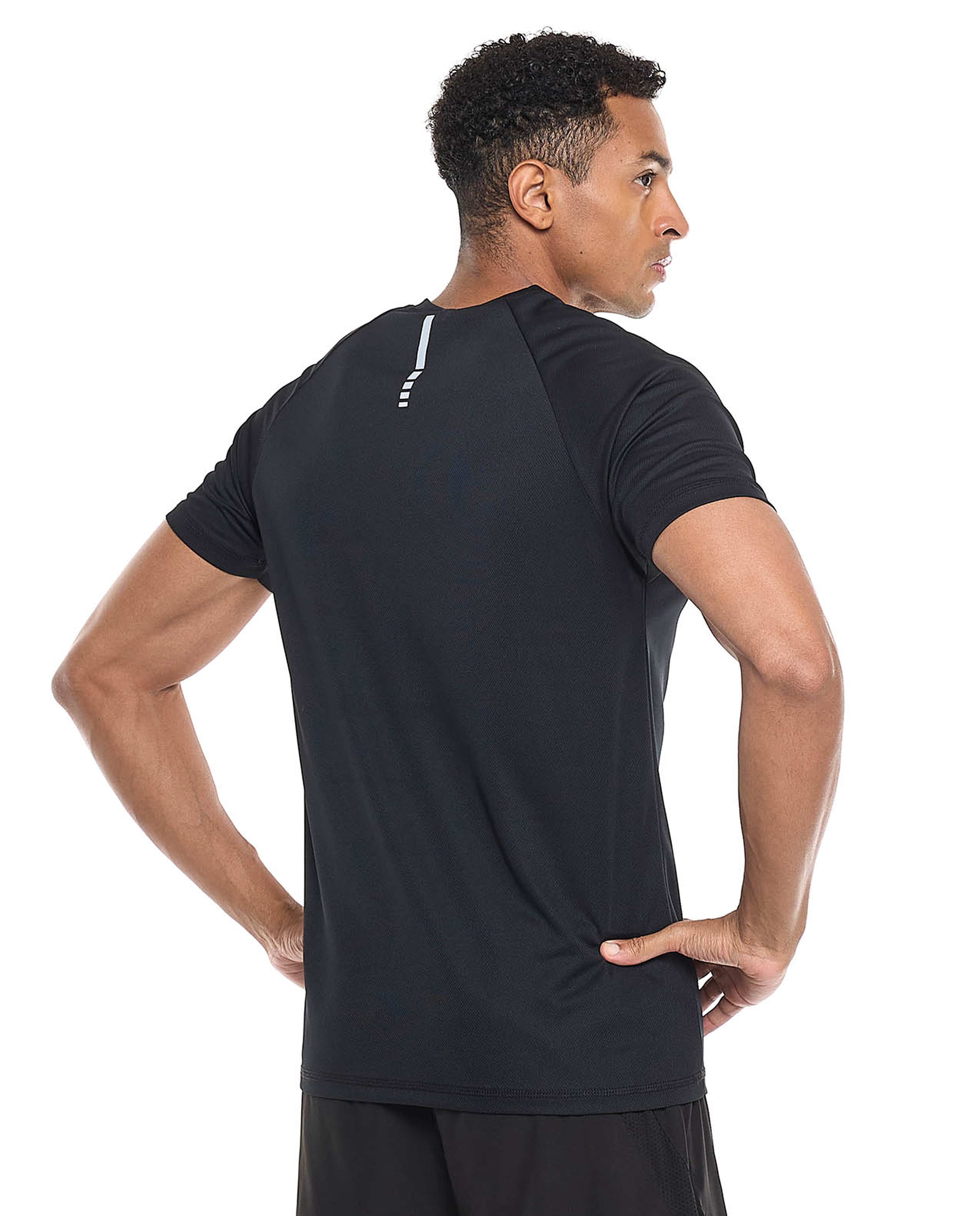 Logo Detail Active T-Shirt with Crew Neck and Short Sleeves