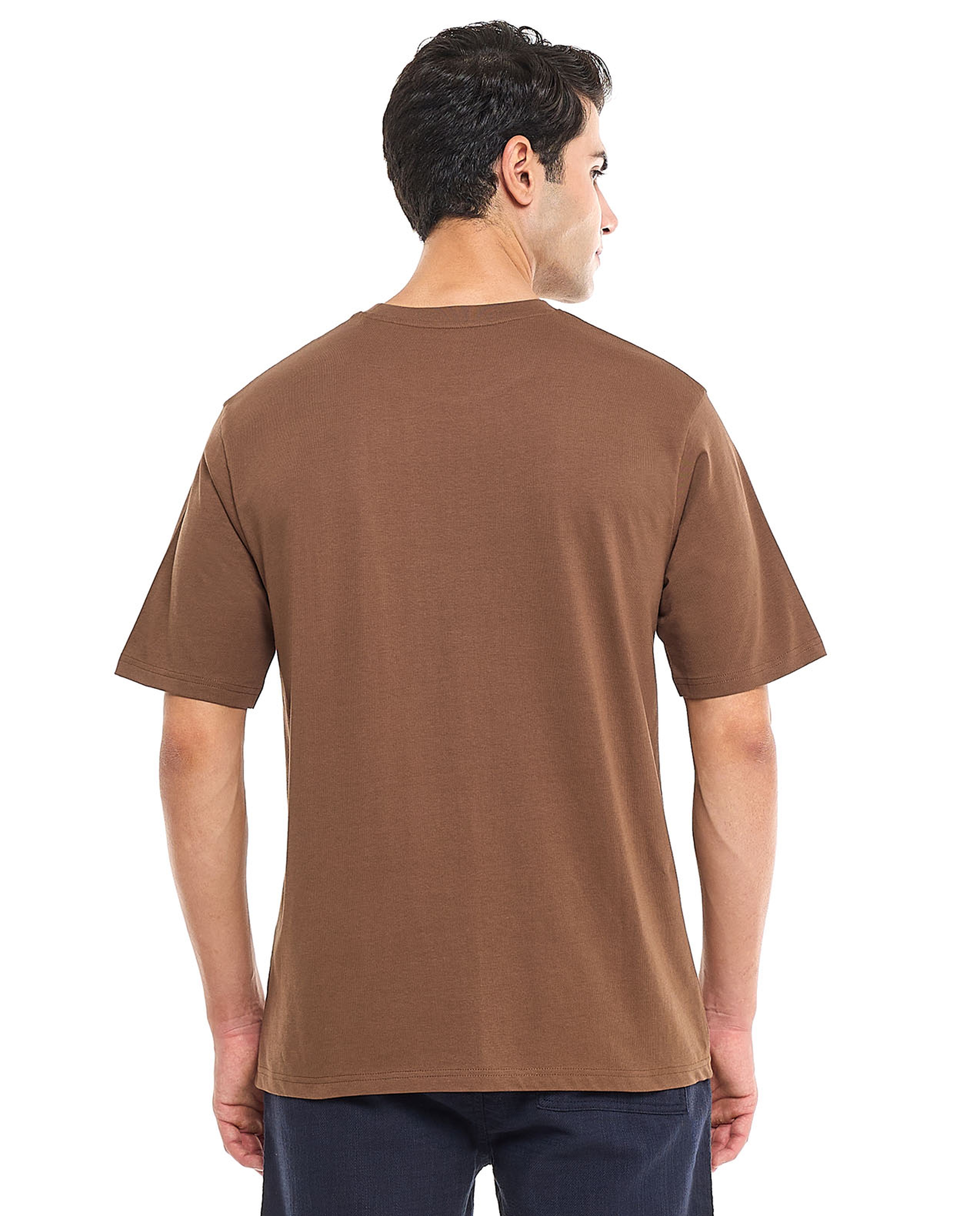 Typography Print T-Shirt With Crew Neck and Short Sleeves