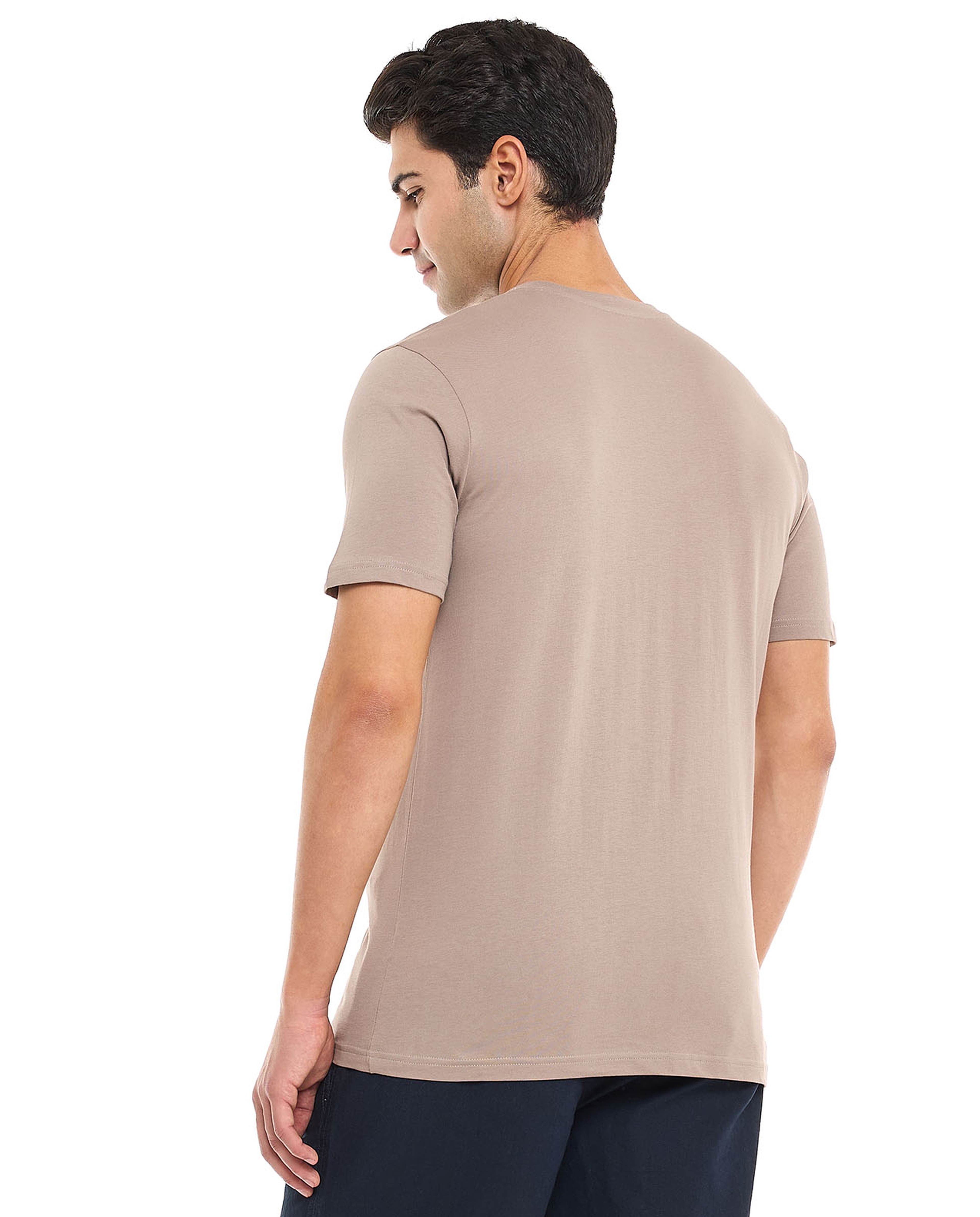Solid T-Shirt With Crew Neck and Short Sleeves