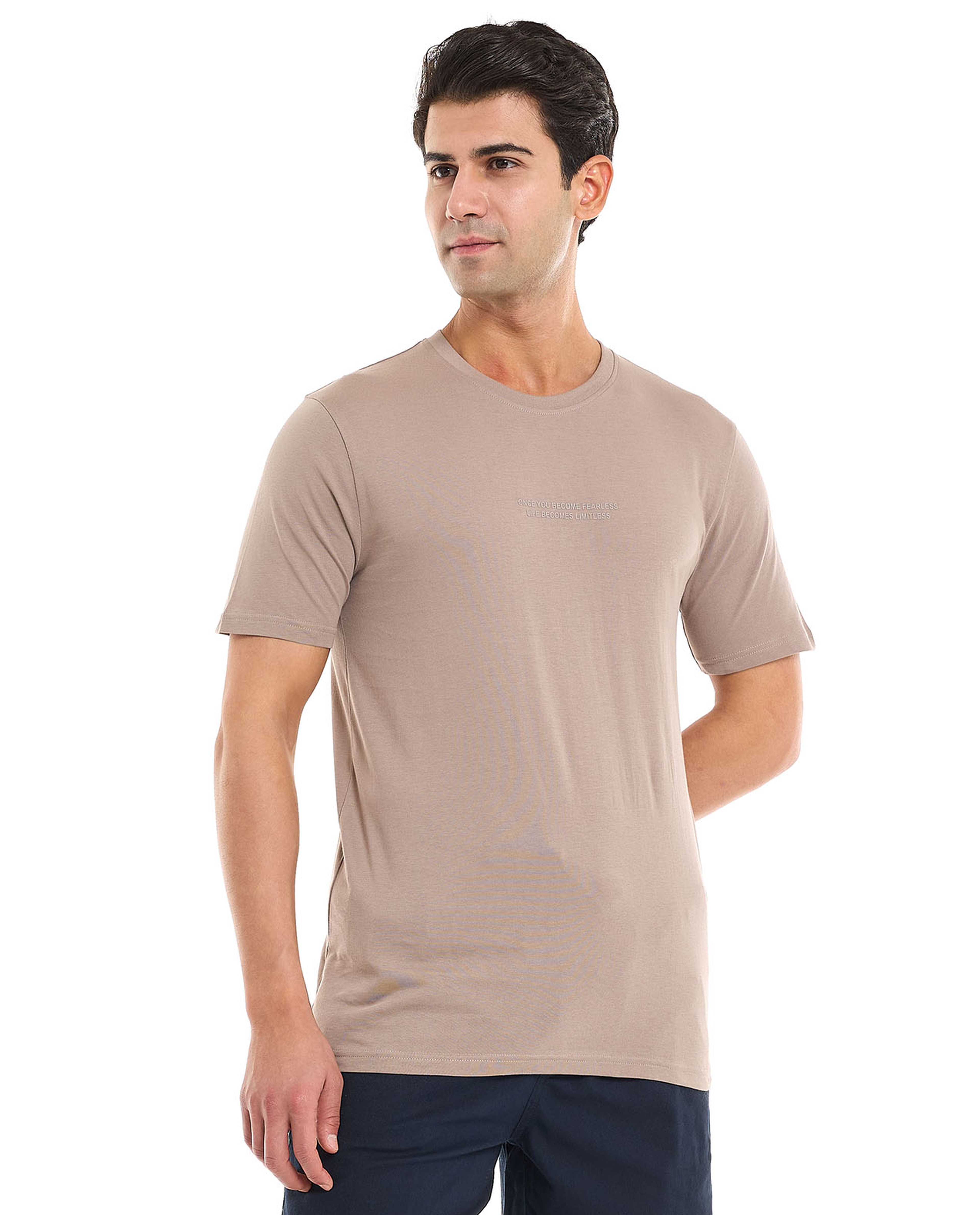 Solid T-Shirt With Crew Neck and Short Sleeves