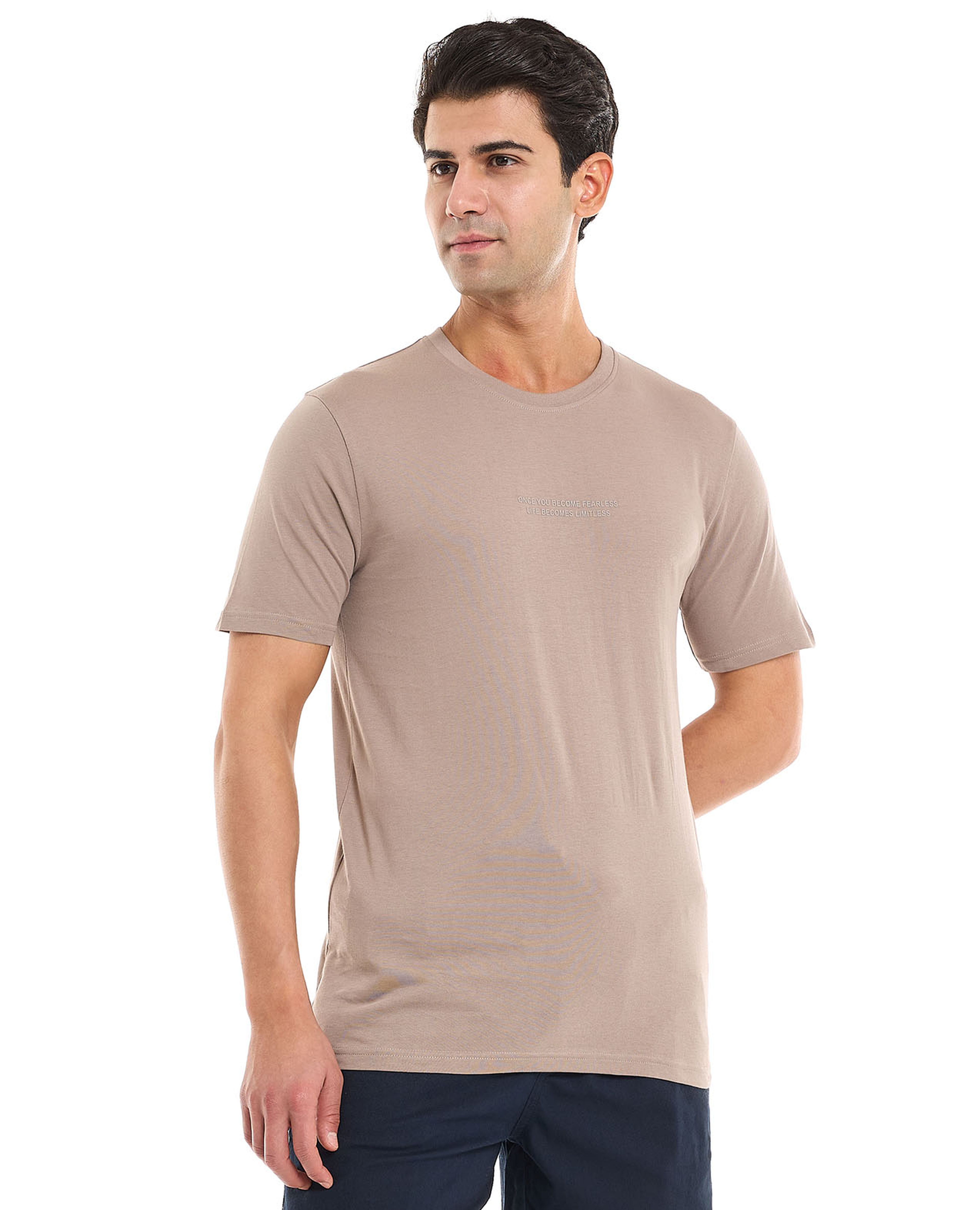 Solid T-Shirt With Crew Neck and Short Sleeves