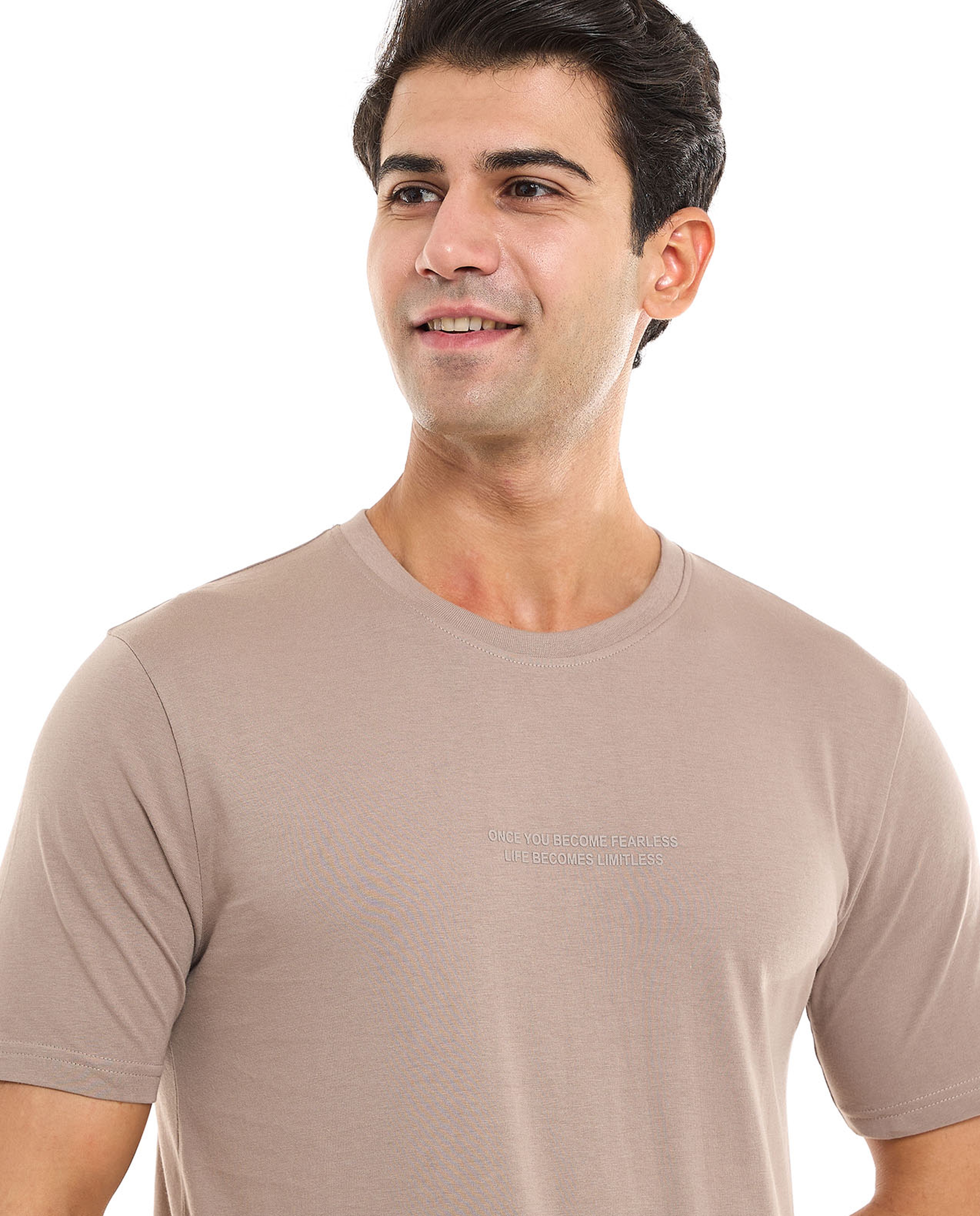 Solid T-Shirt With Crew Neck and Short Sleeves