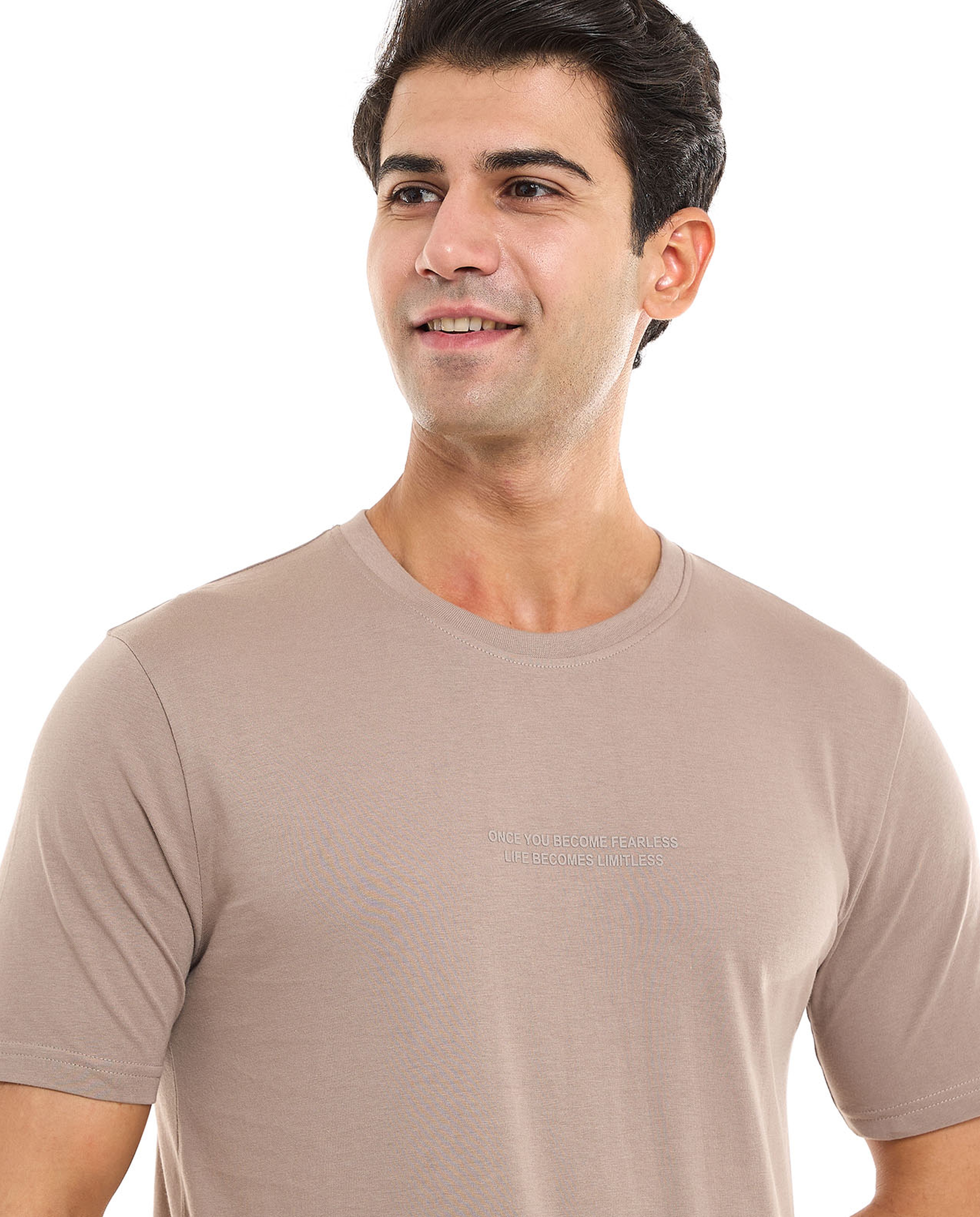 Solid T-Shirt With Crew Neck and Short Sleeves