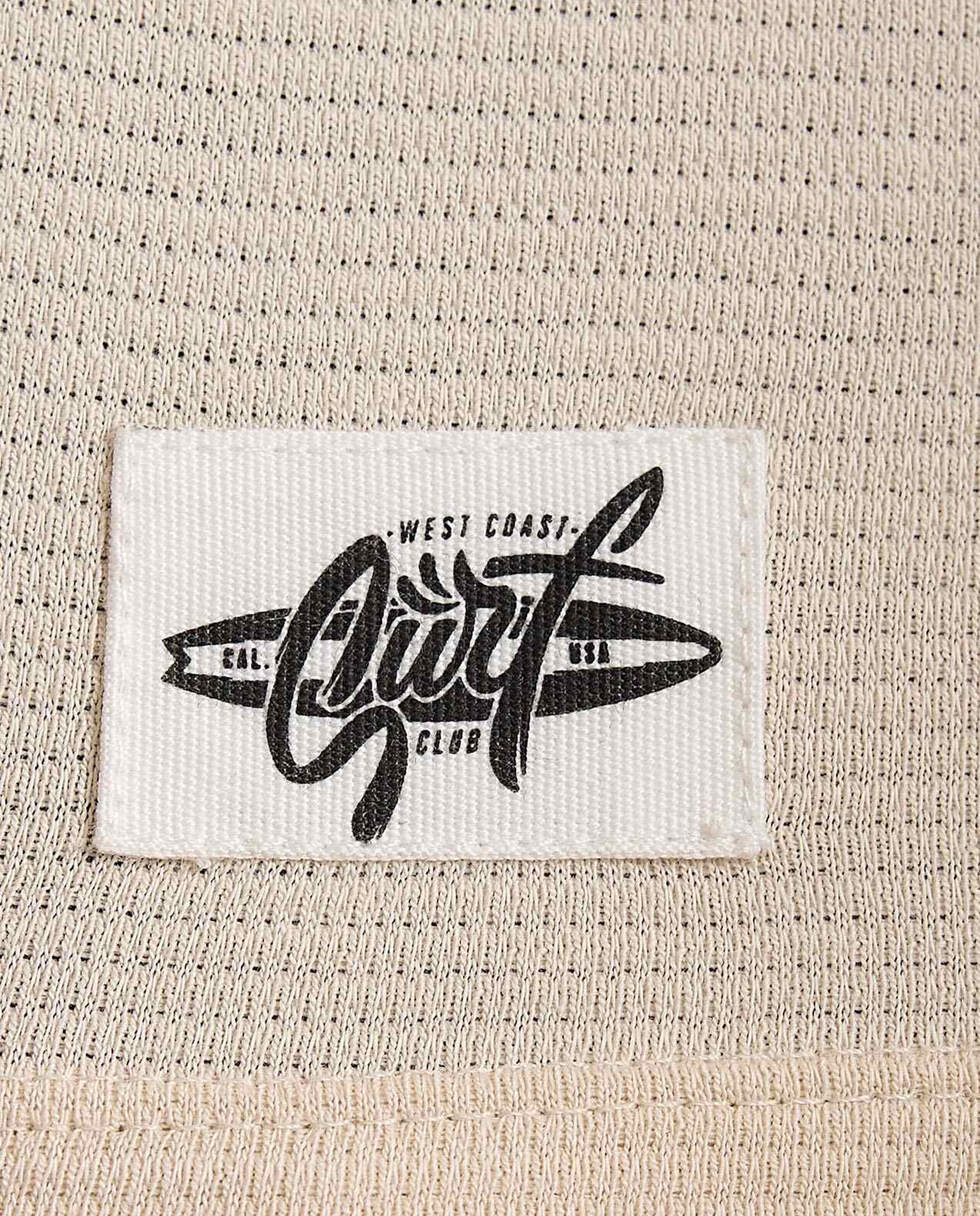 Textured T-Shirt with Henley Neck and Short Sleeves