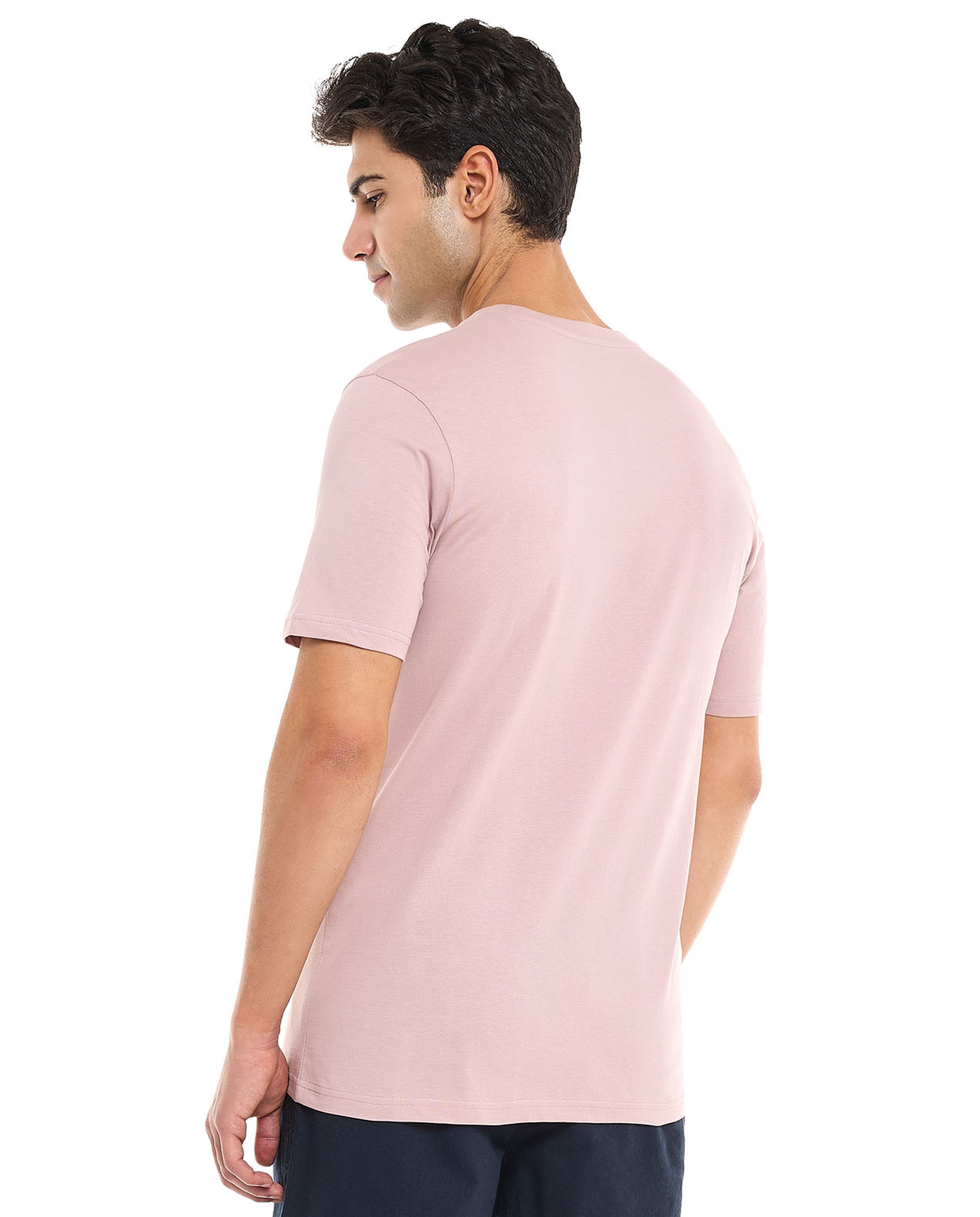 Typography Print T-Shirt With Crew Neck and Short Sleeves