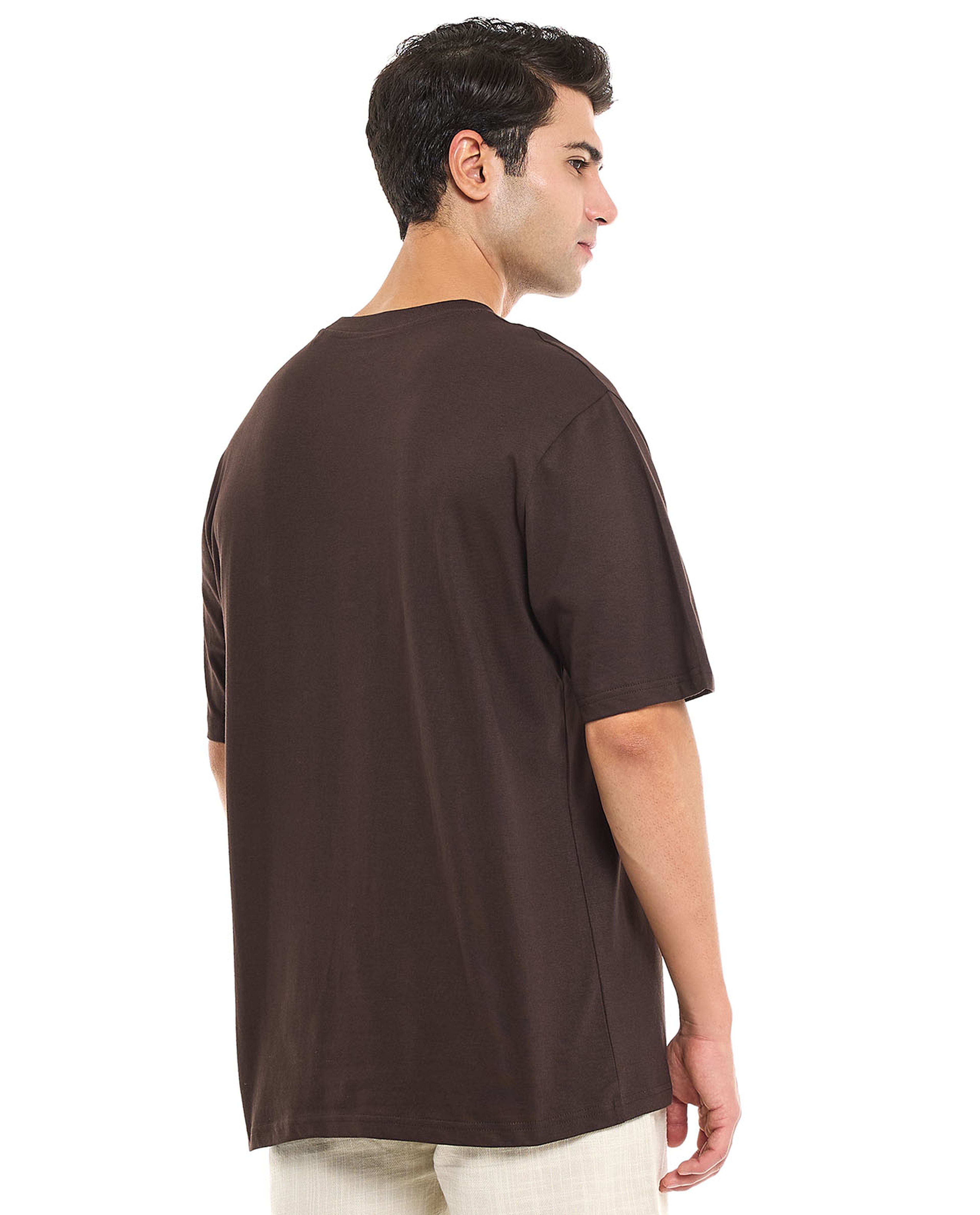 Typography Print T-Shirt With Crew Neck and Short Sleeves