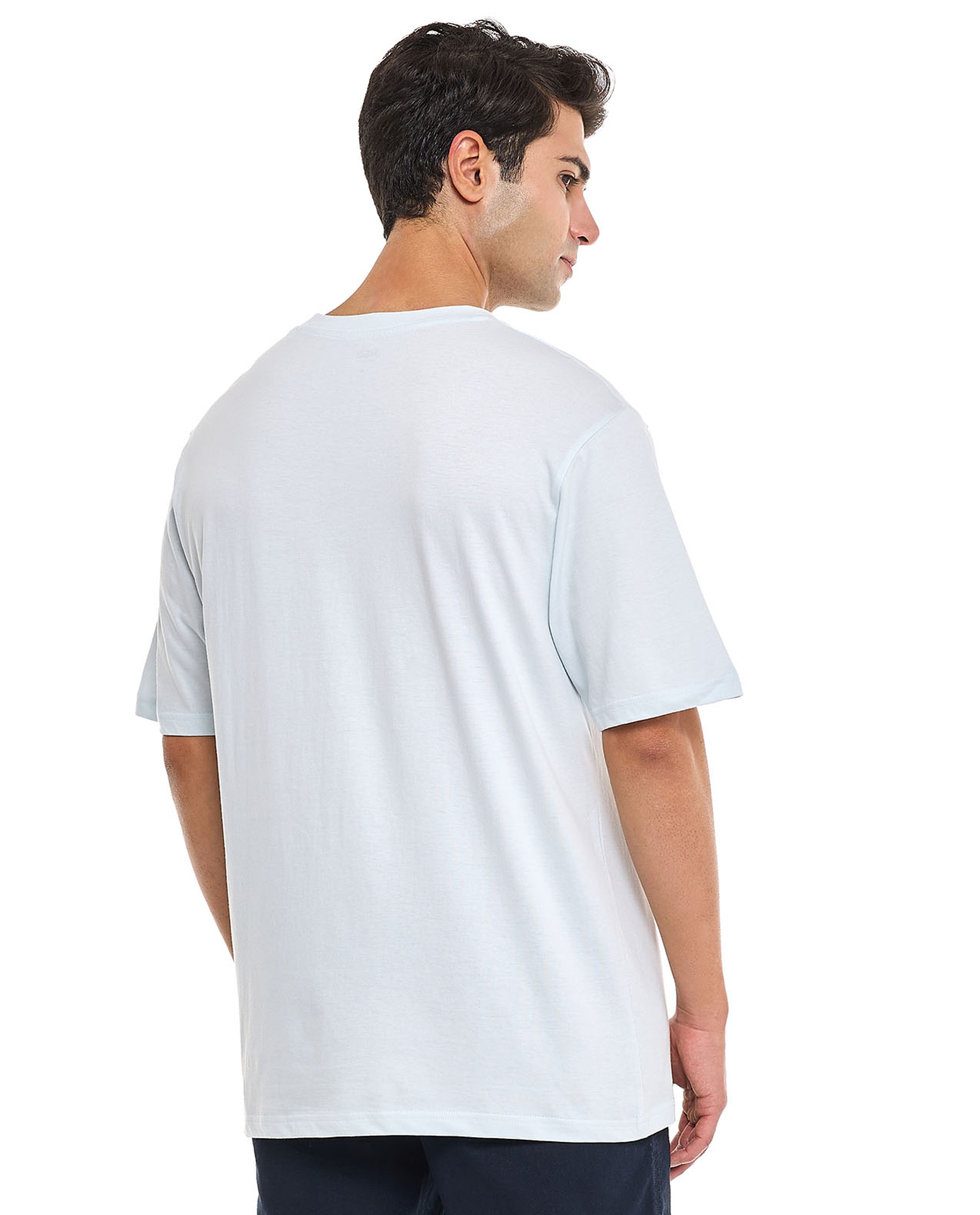 Typography Print T-Shirt With Crew Neck and Short Sleeves