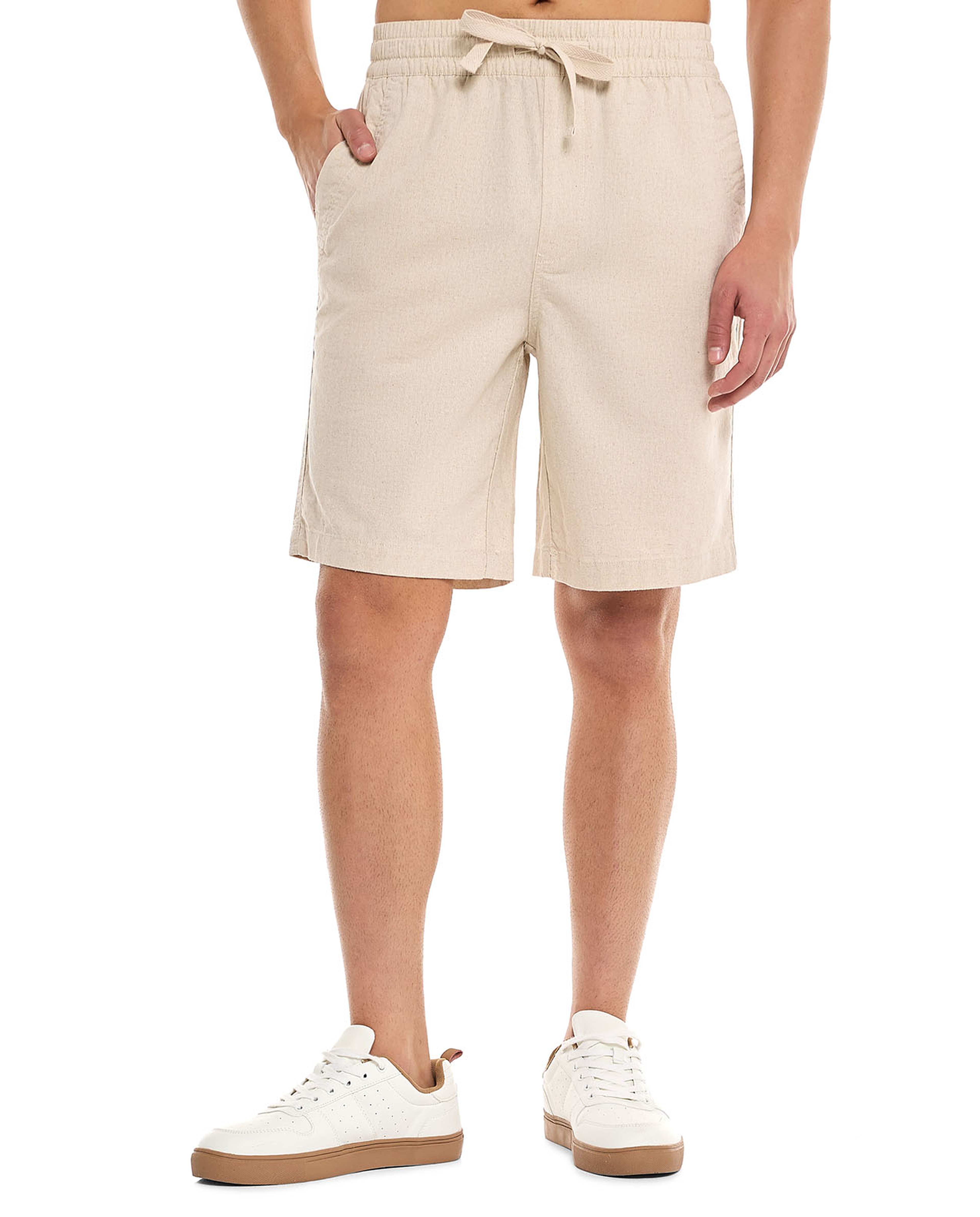 Solid Shorts With Drawstring Waist