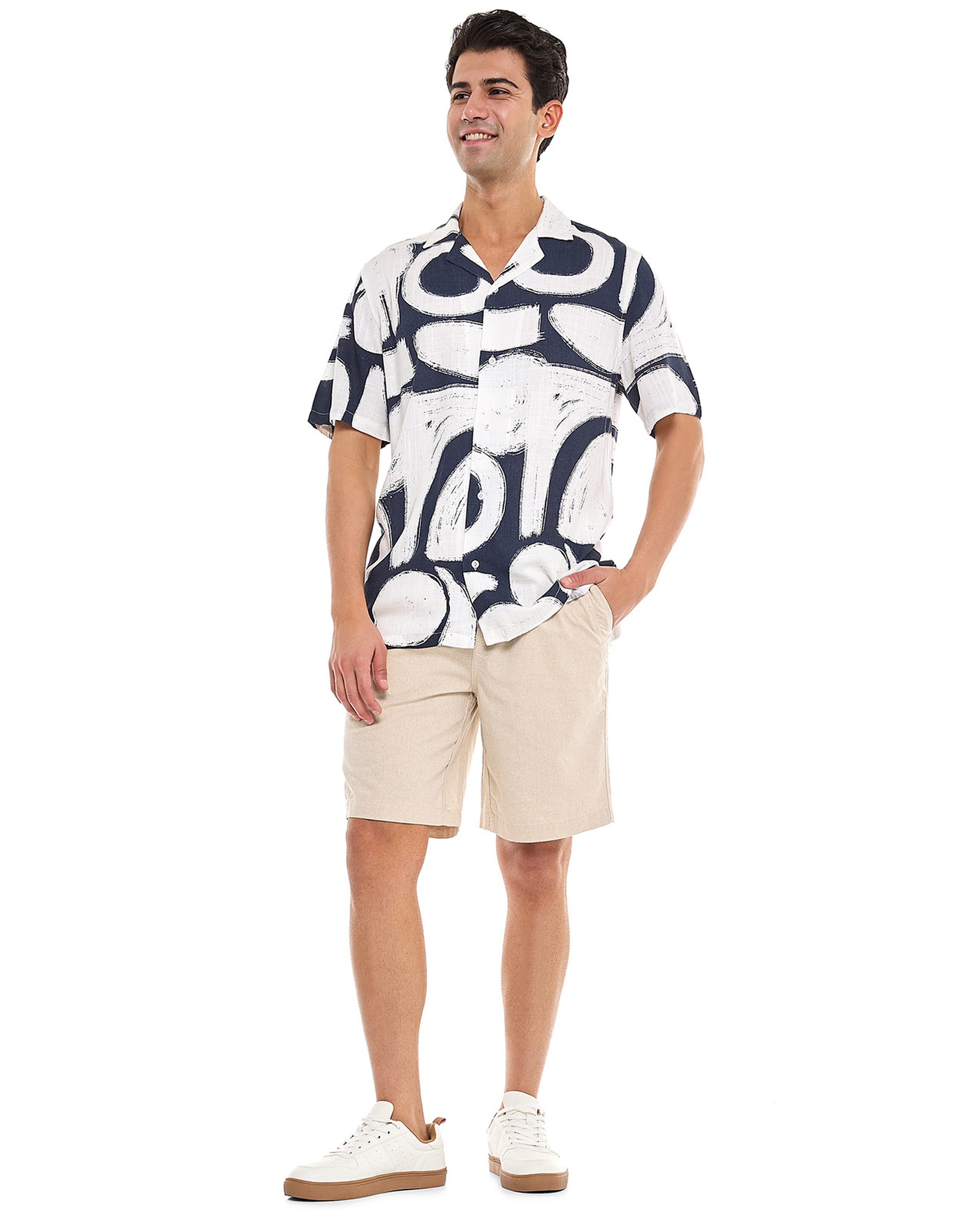 Solid Shorts With Drawstring Waist