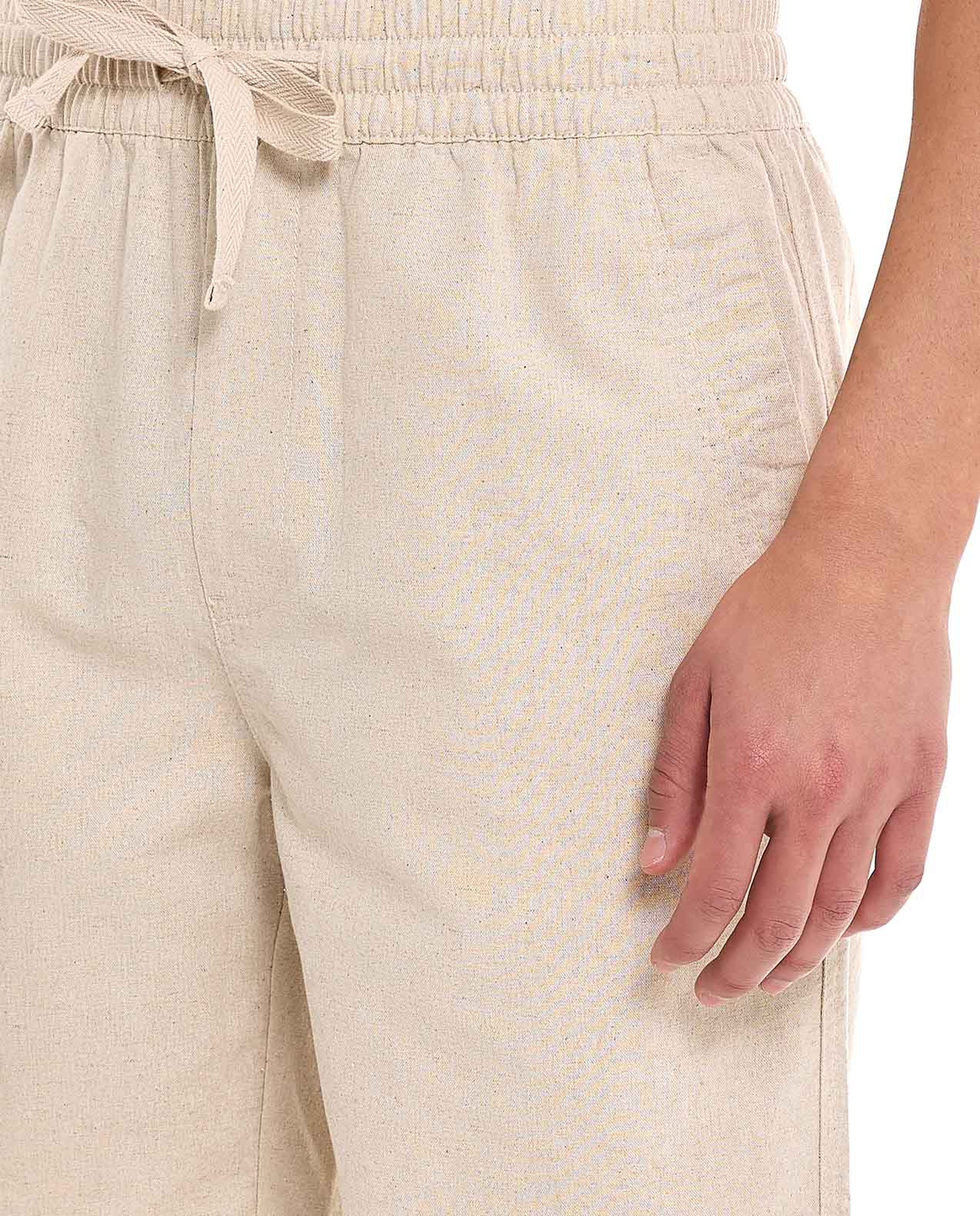 Solid Shorts With Drawstring Waist