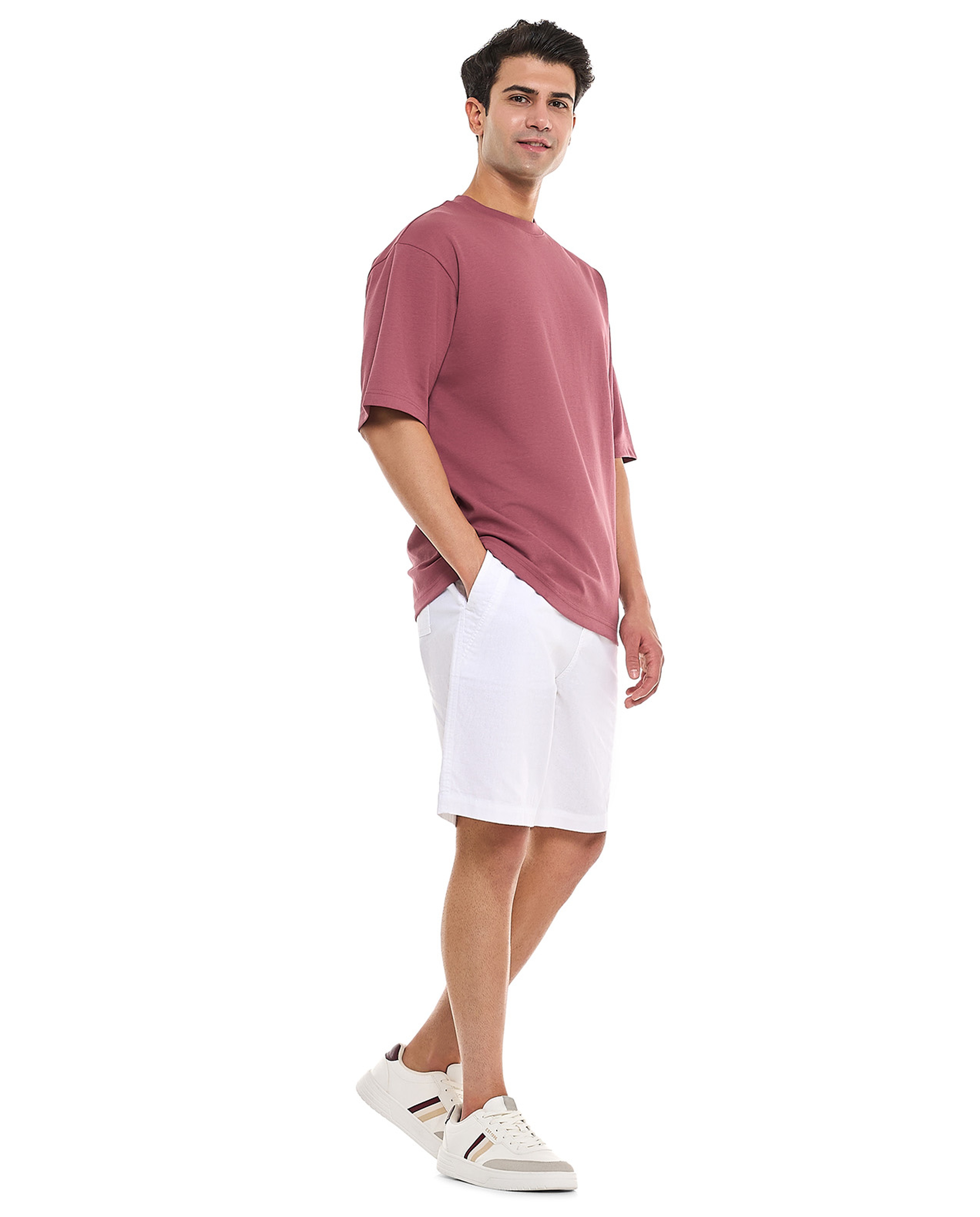 Solid Shorts With Drawstring Waist