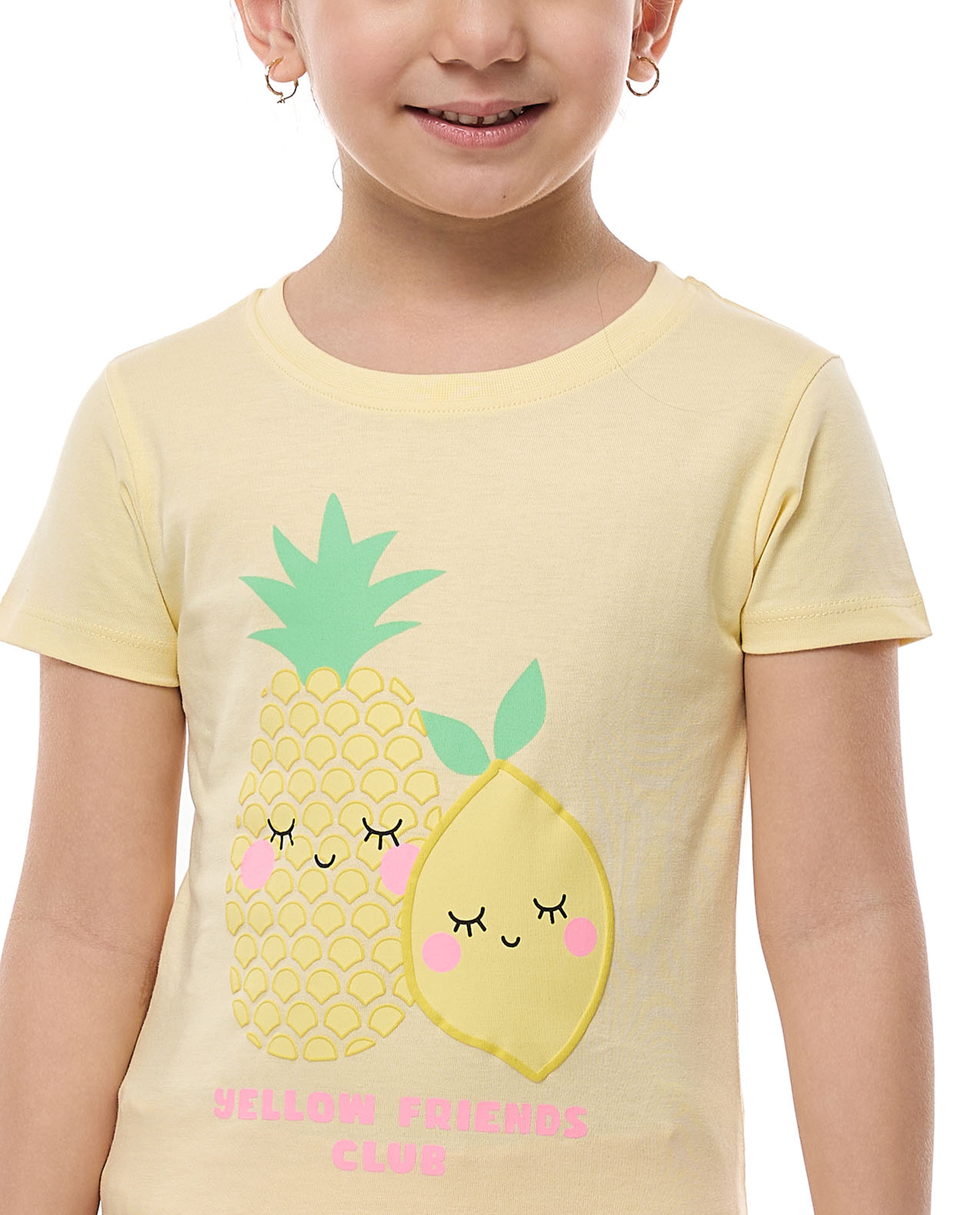 Printed T-Shirt With Crew Neck and Short Sleeves