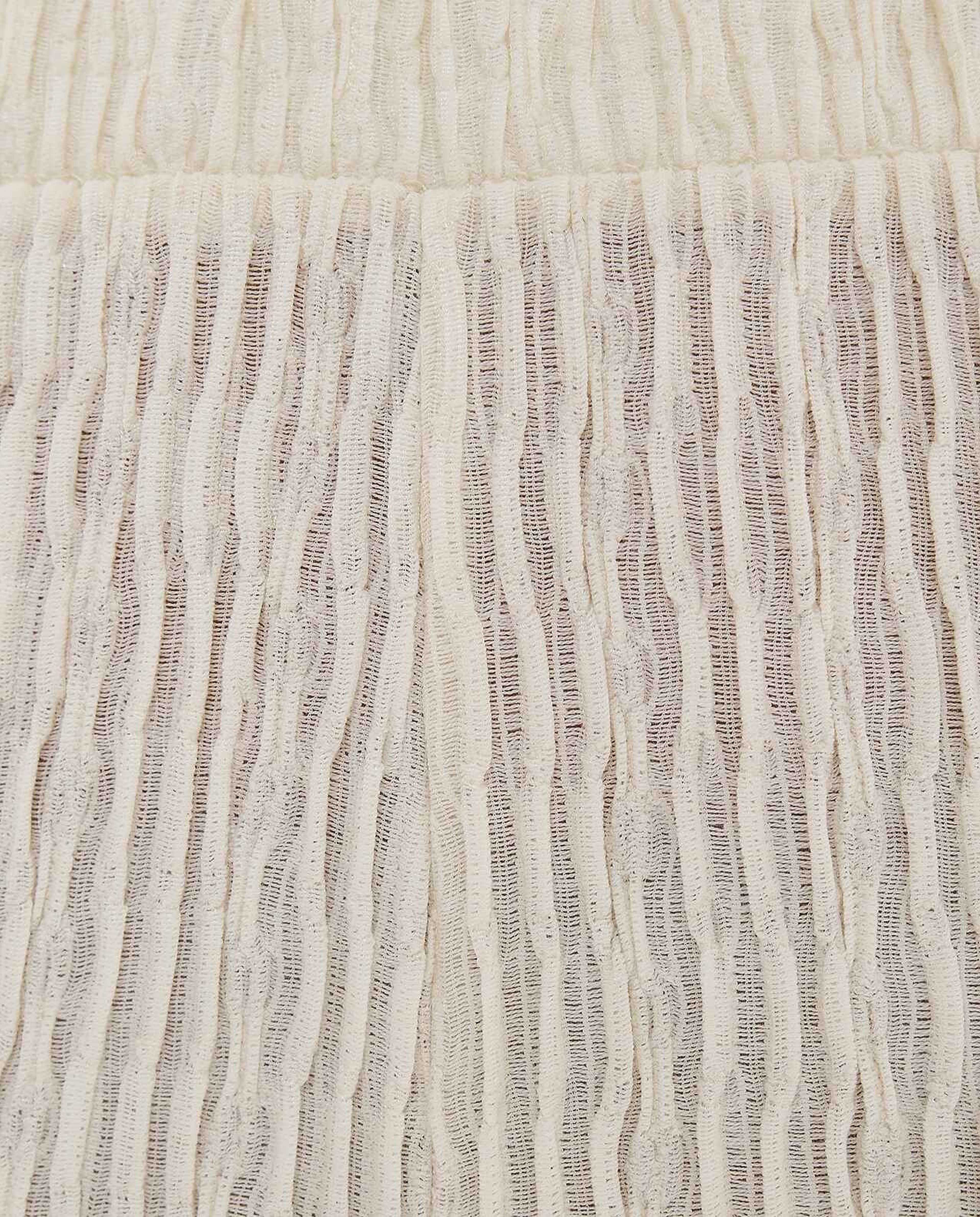 Textured Pants with Elastic Waist