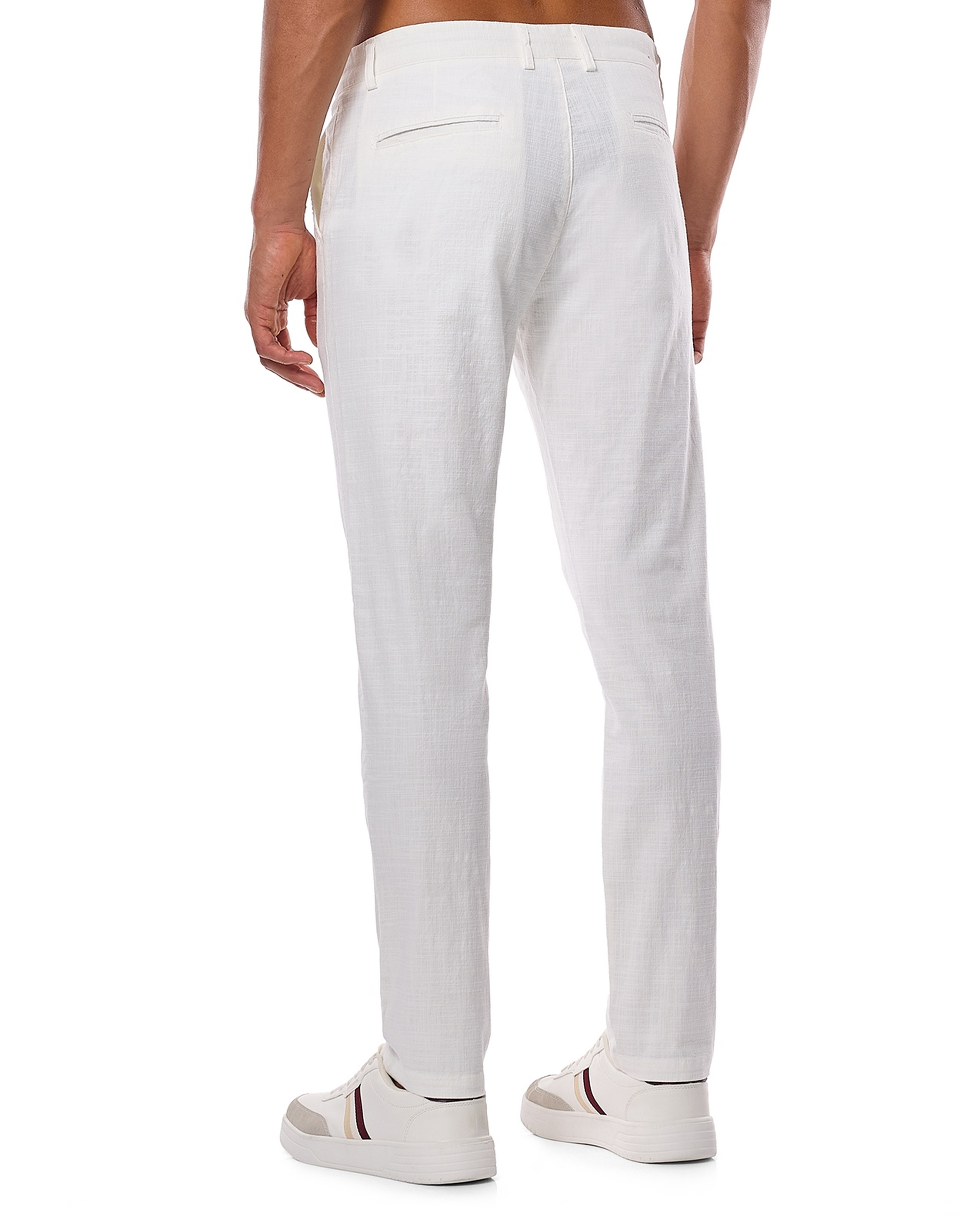 Solid Slim Fit Pants with Drawstring Closure