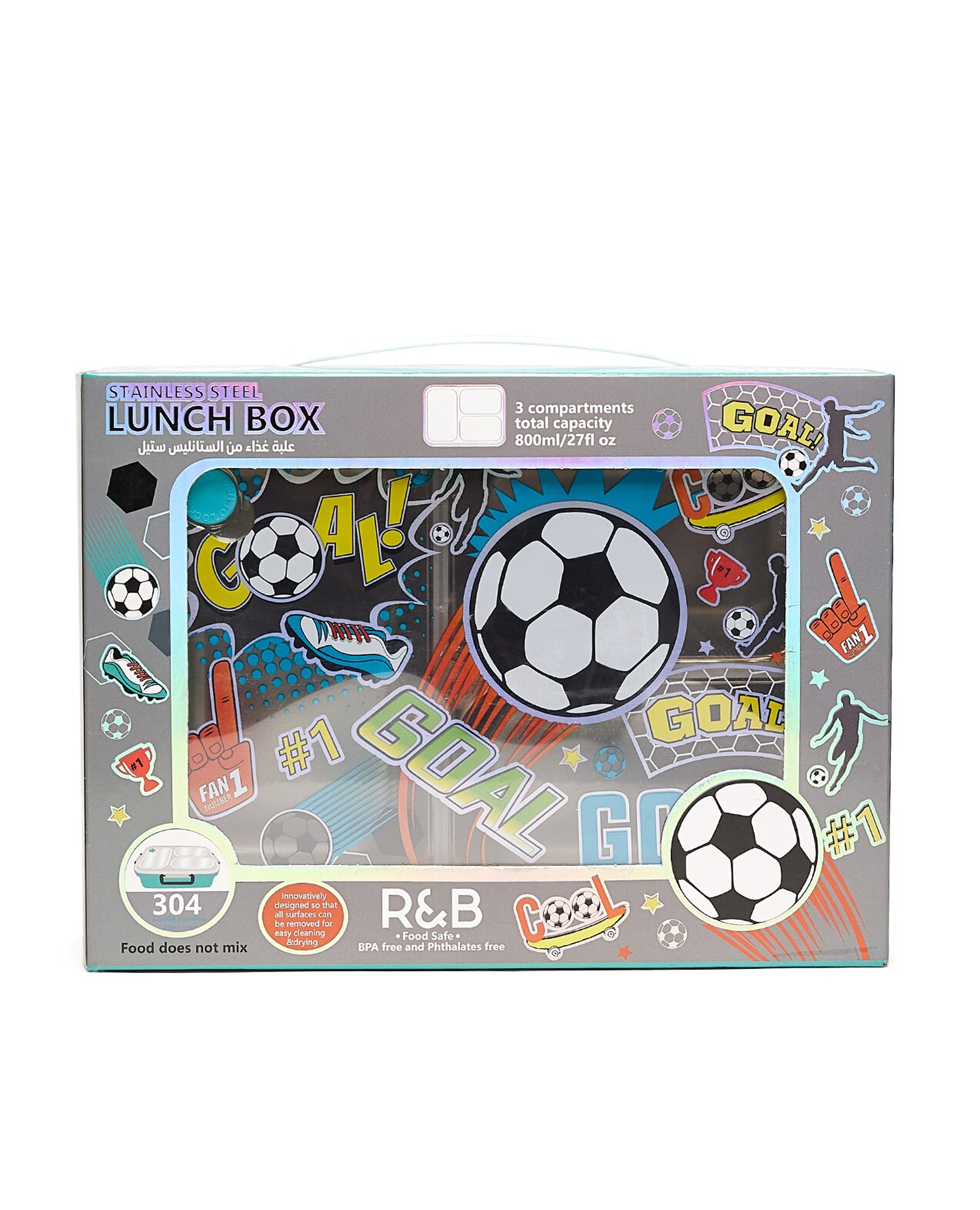 Football Printed Lunch Box, 800ml