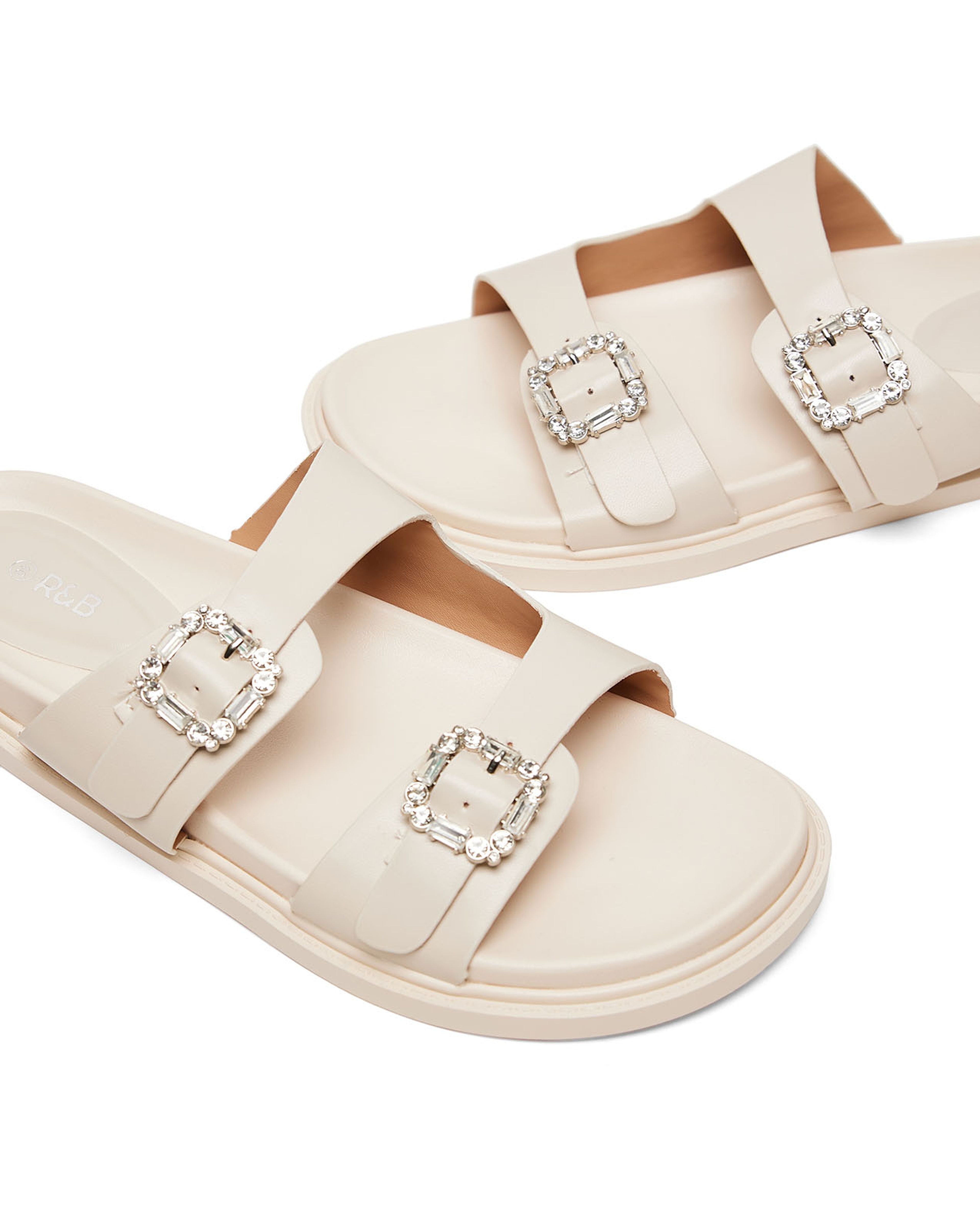 Accessory Buckle Detail Flat Sandals