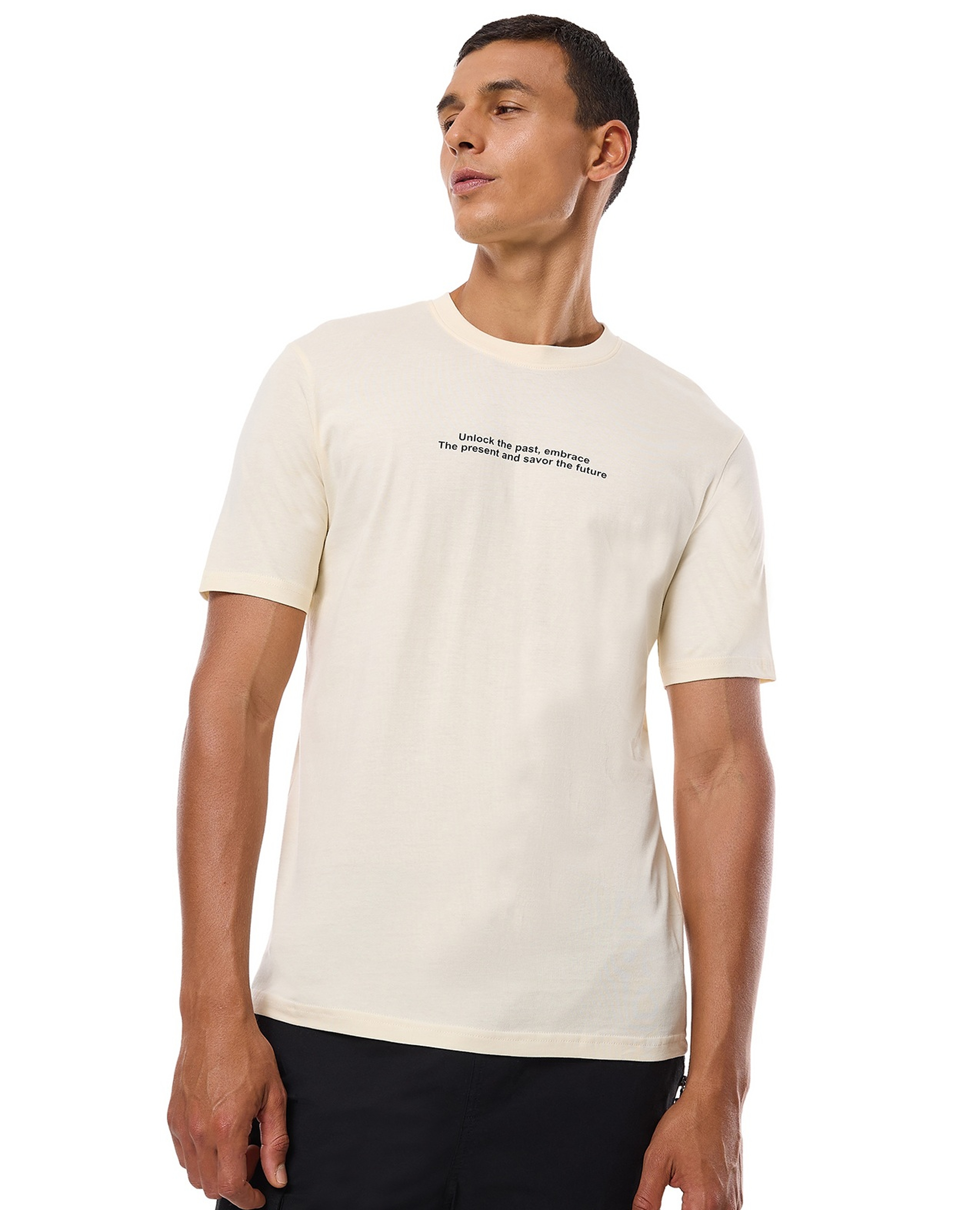 Printed T-Shirt with Crew Neck and Short Sleeves