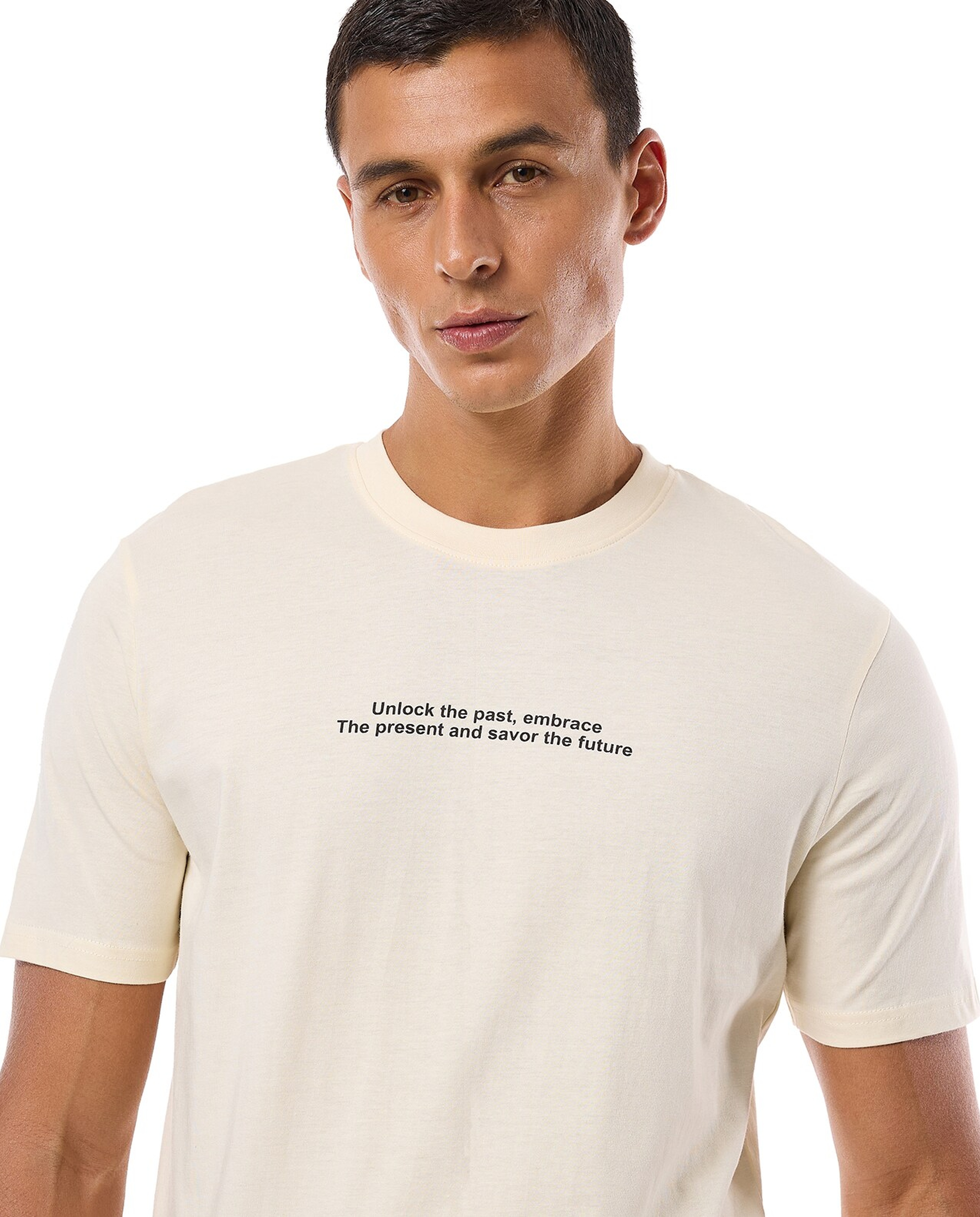 Printed T-Shirt with Crew Neck and Short Sleeves