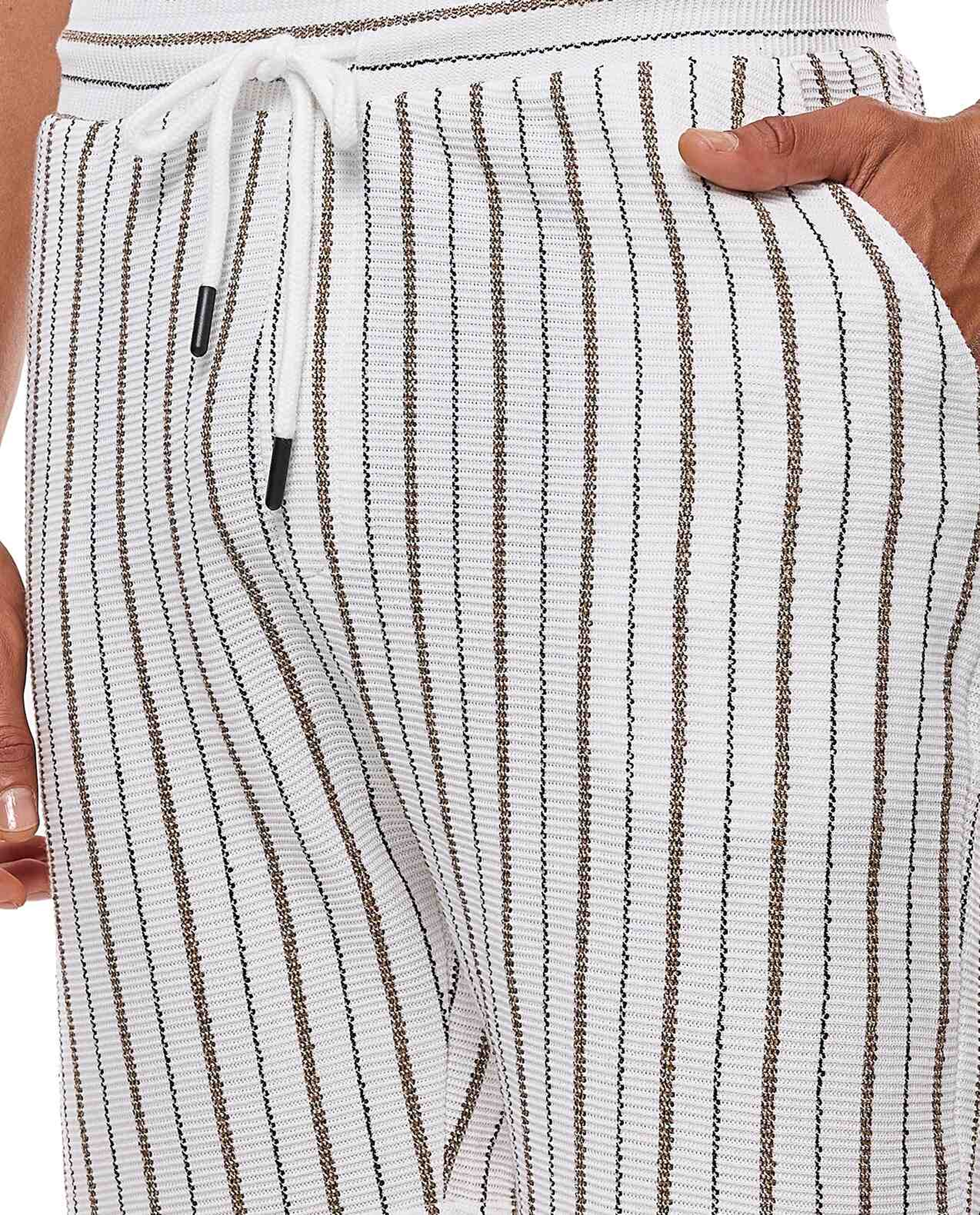 Striped Shorts with Drawstring Closure