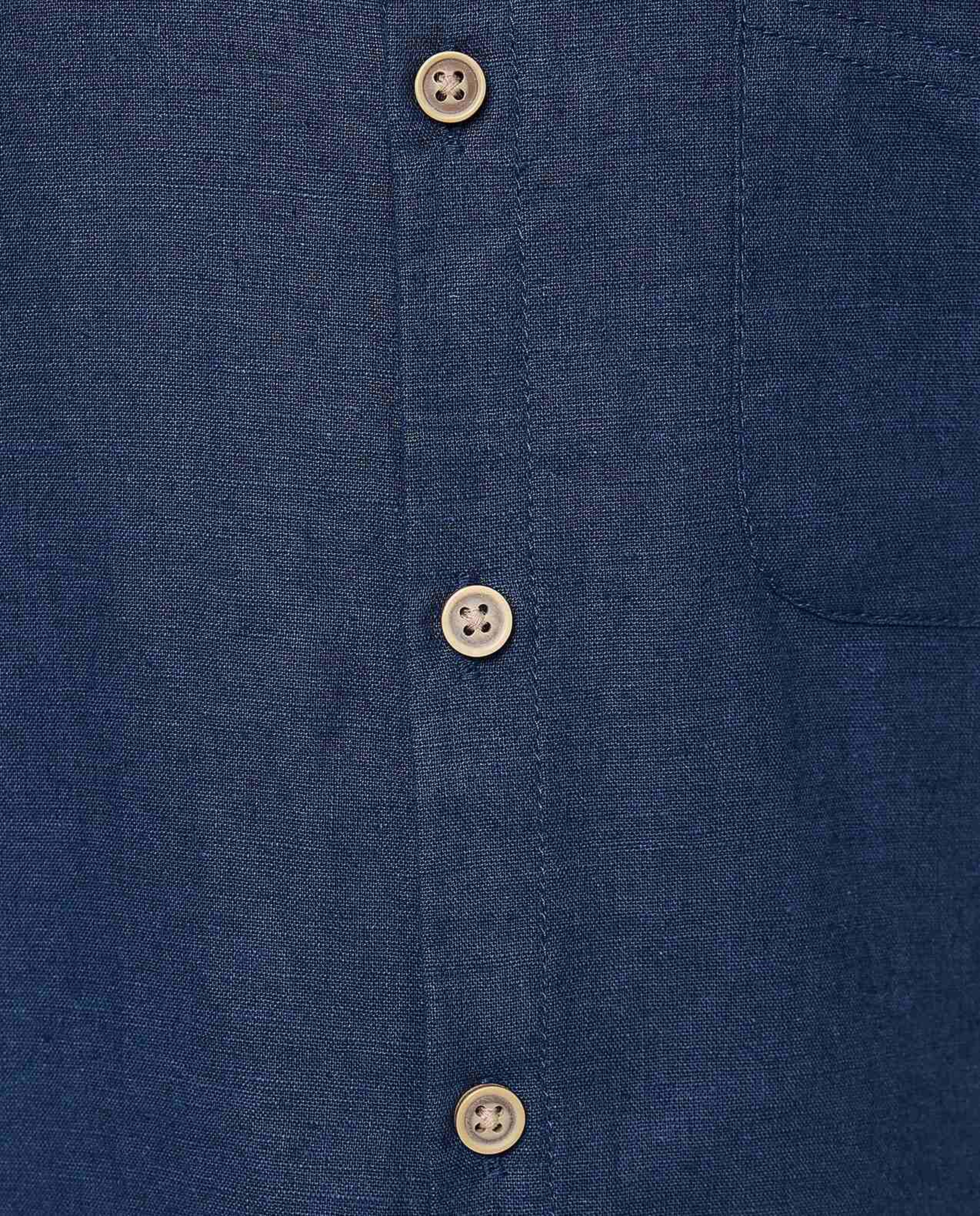 Pocket Detail Shirt with Mandarin Collar and Short Sleeves