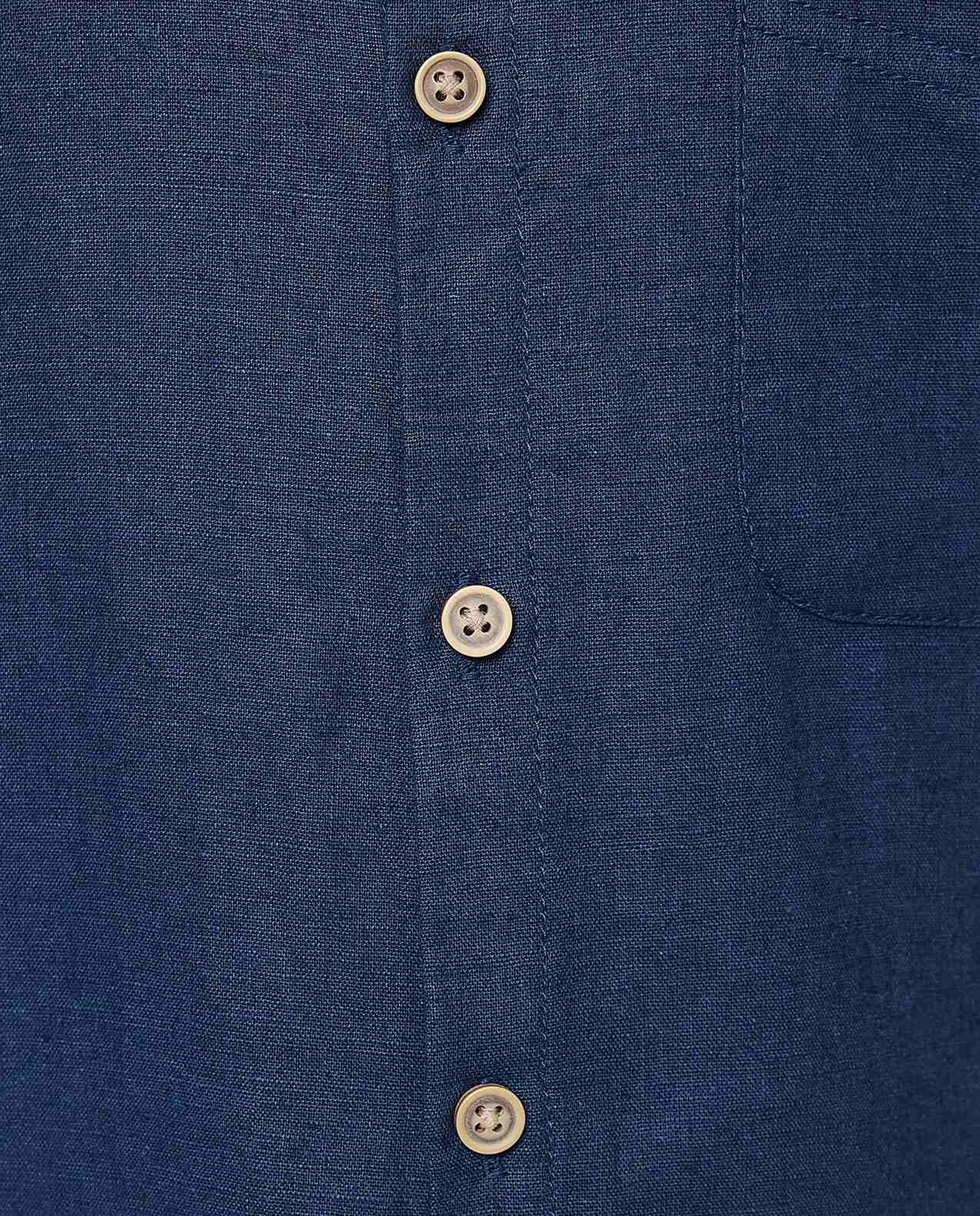 Pocket Detail Shirt with Mandarin Collar and Short Sleeves