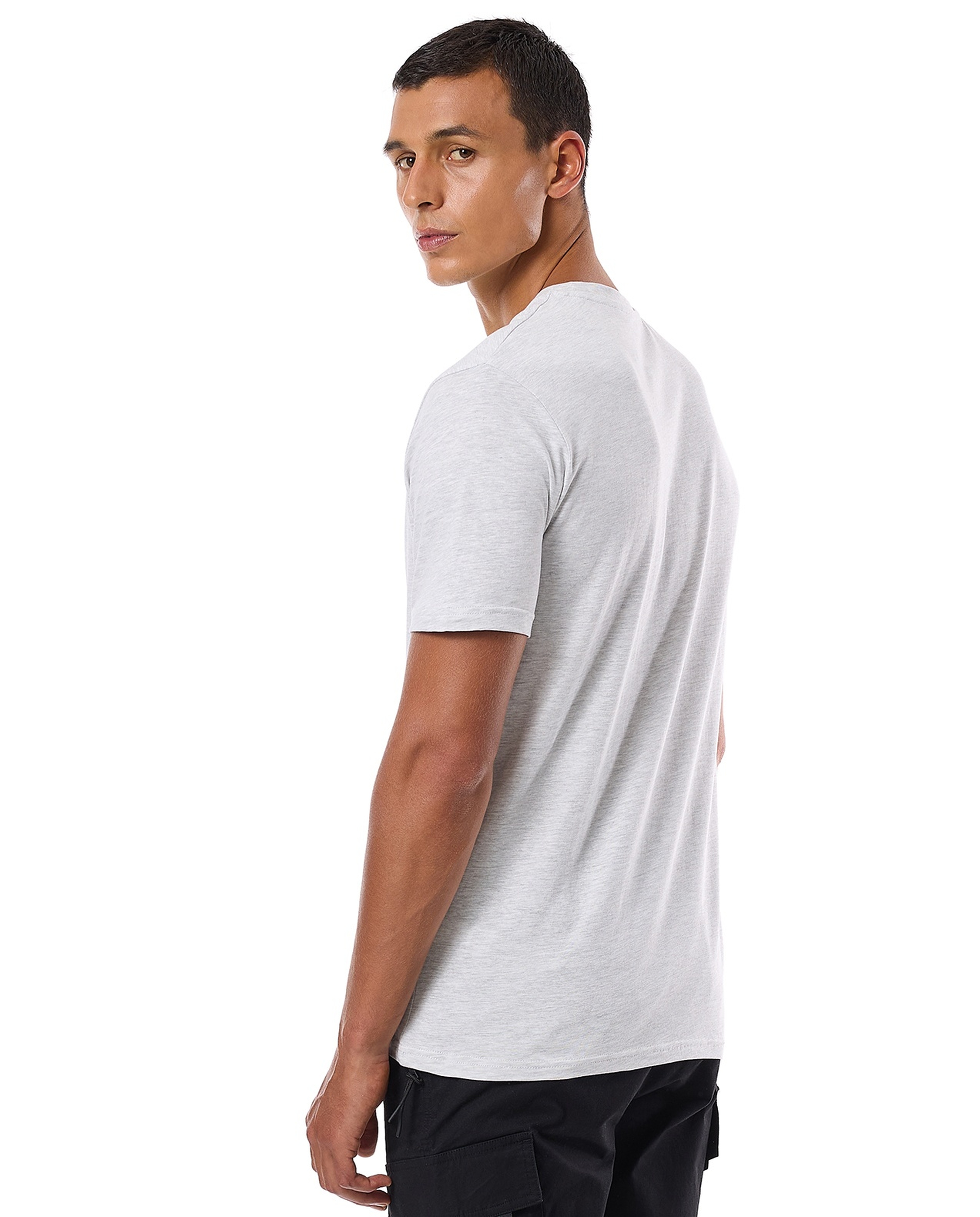Printed T-Shirt with Crew Neck and Short Sleeves