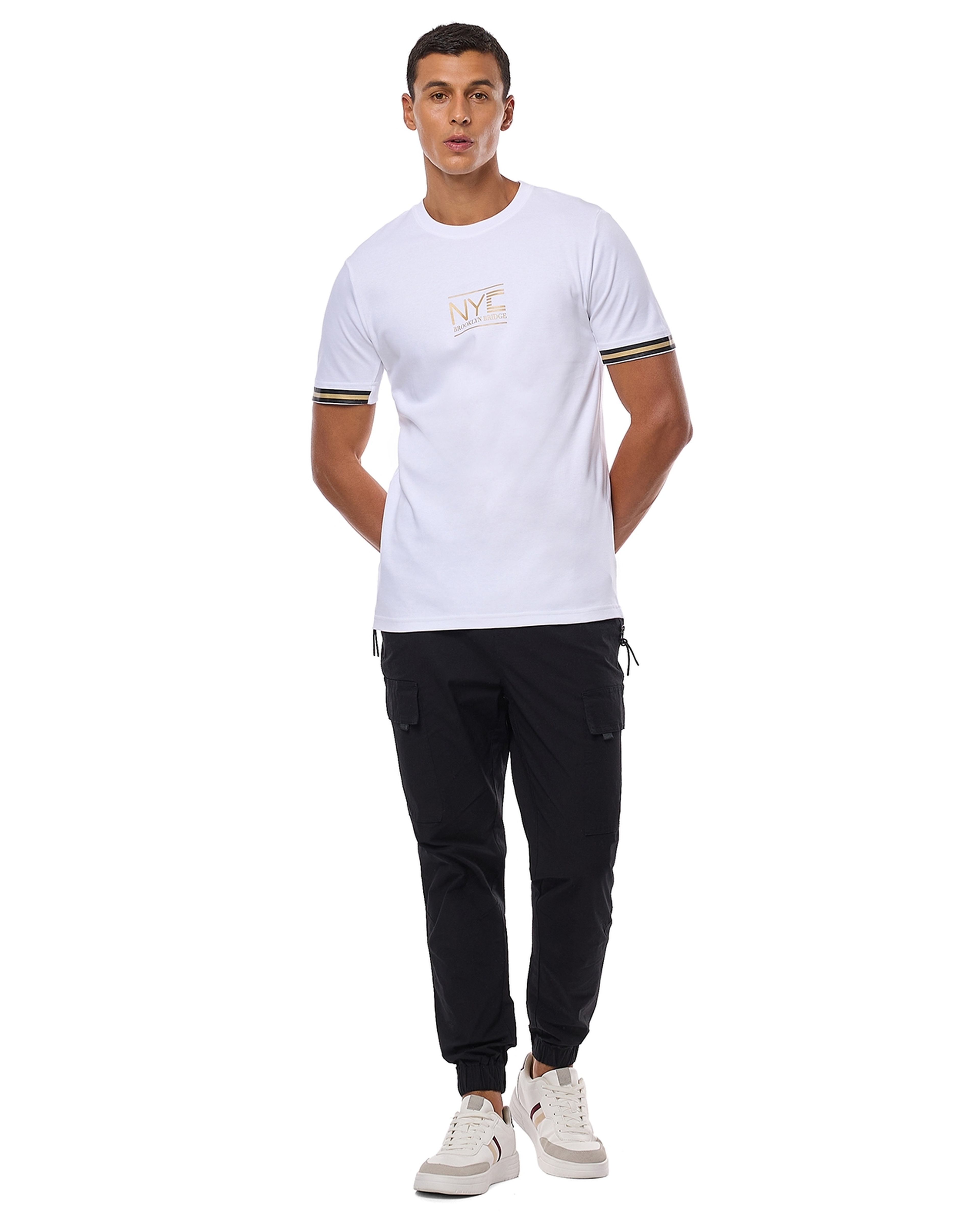 Printed T-Shirt with Crew Neck and Short Sleeves