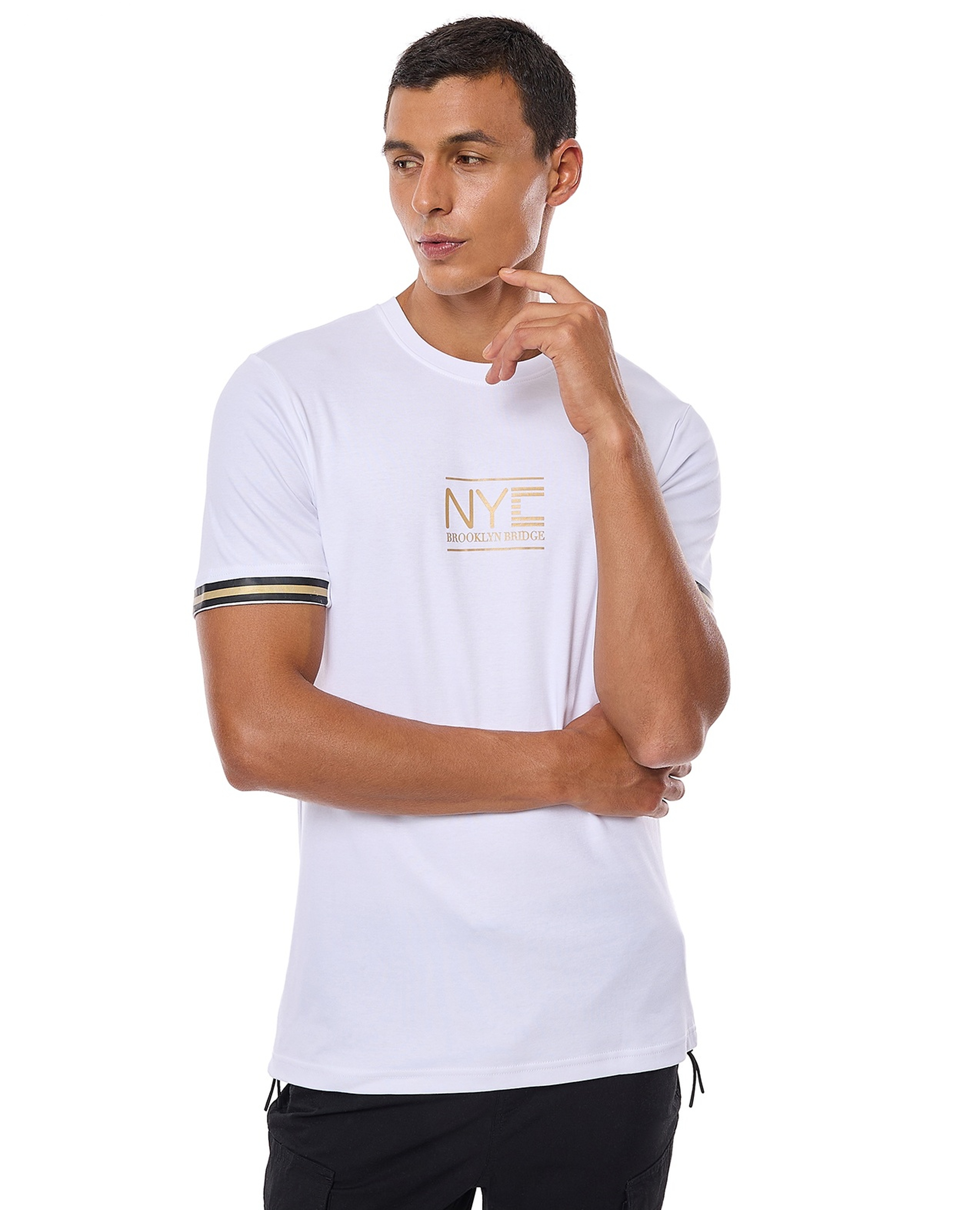 Printed T-Shirt with Crew Neck and Short Sleeves