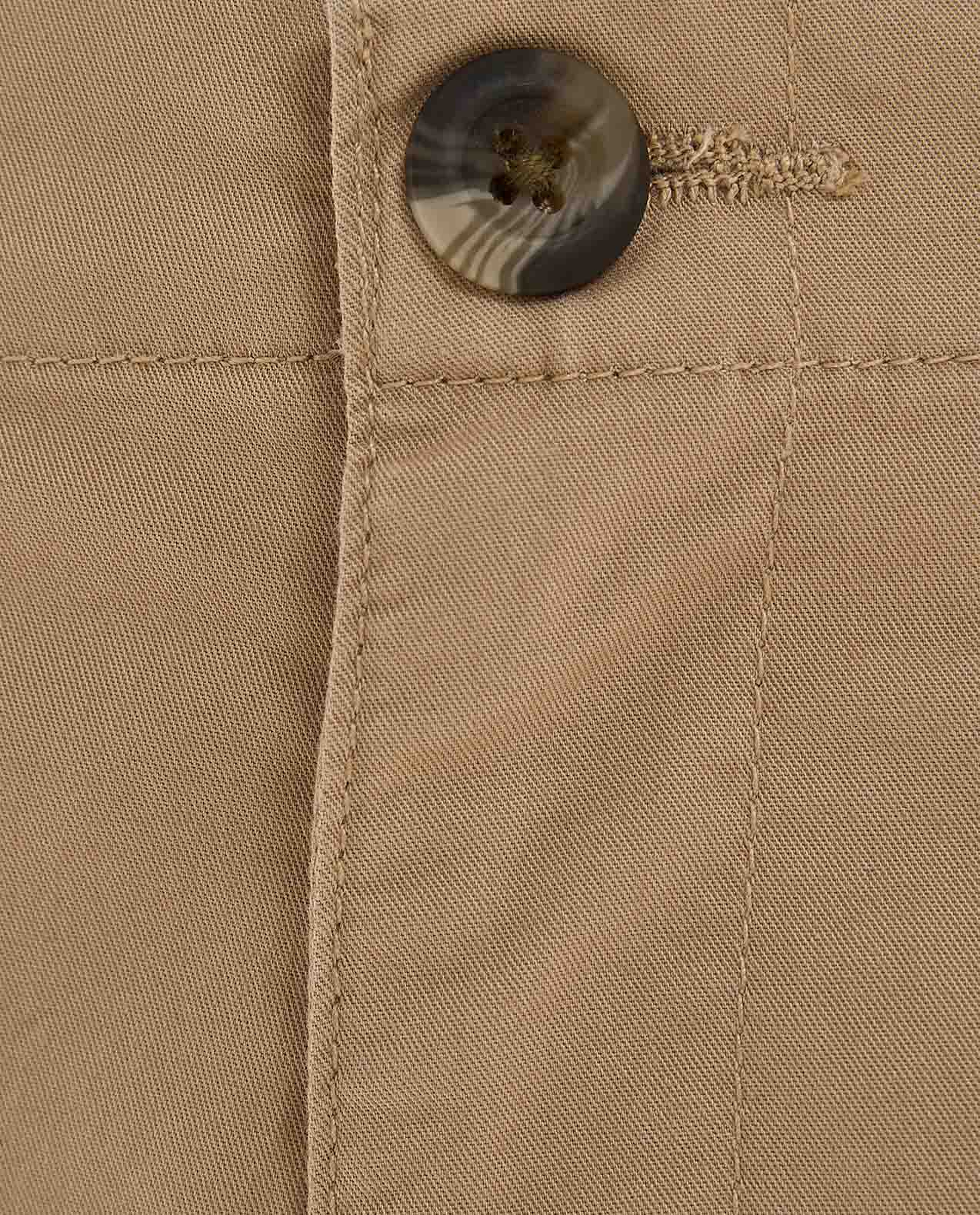 Solid Cargo Parachute Pants with Button Closure