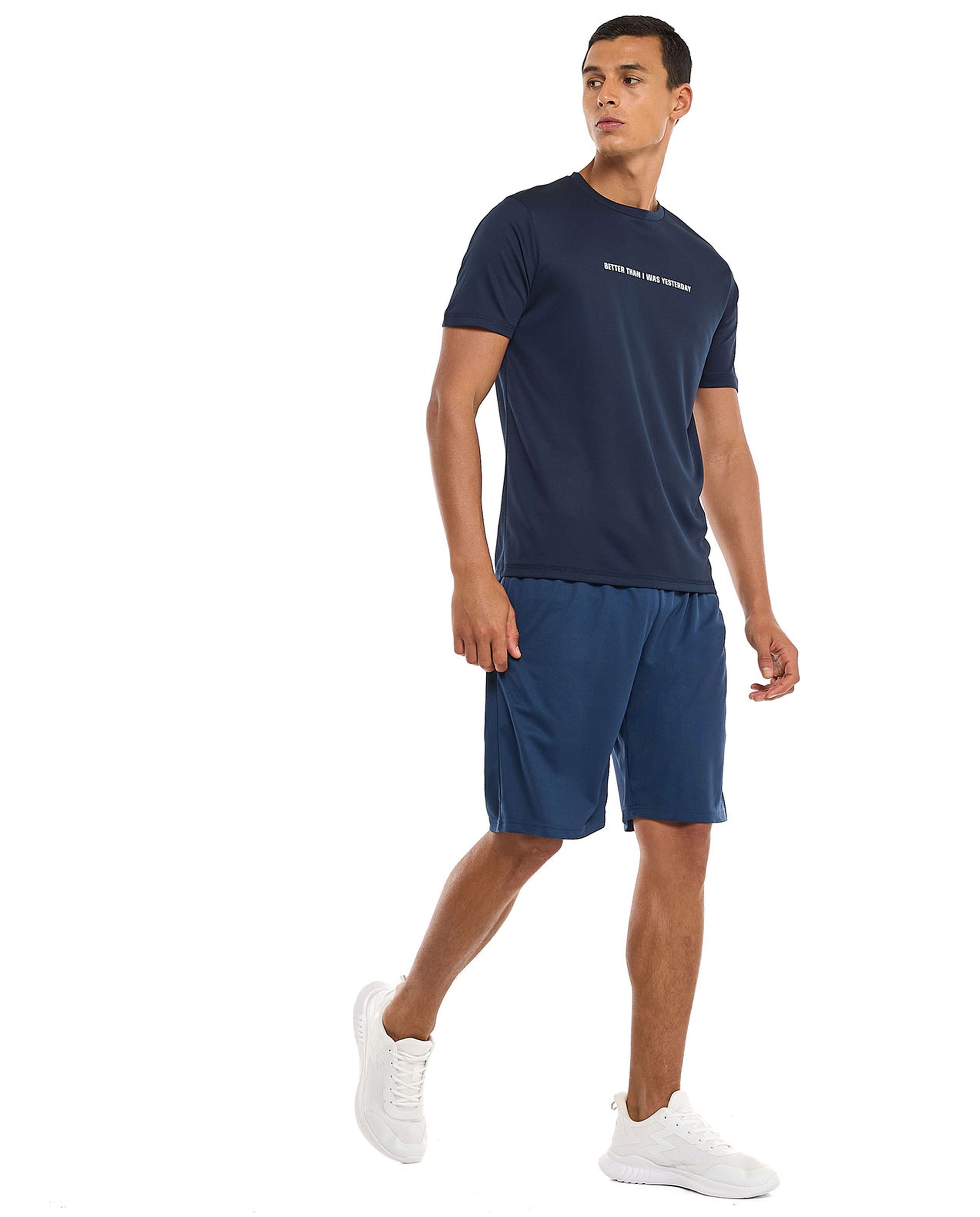 Printed Active T-Shirt with Crew Neck and Short Sleeves
