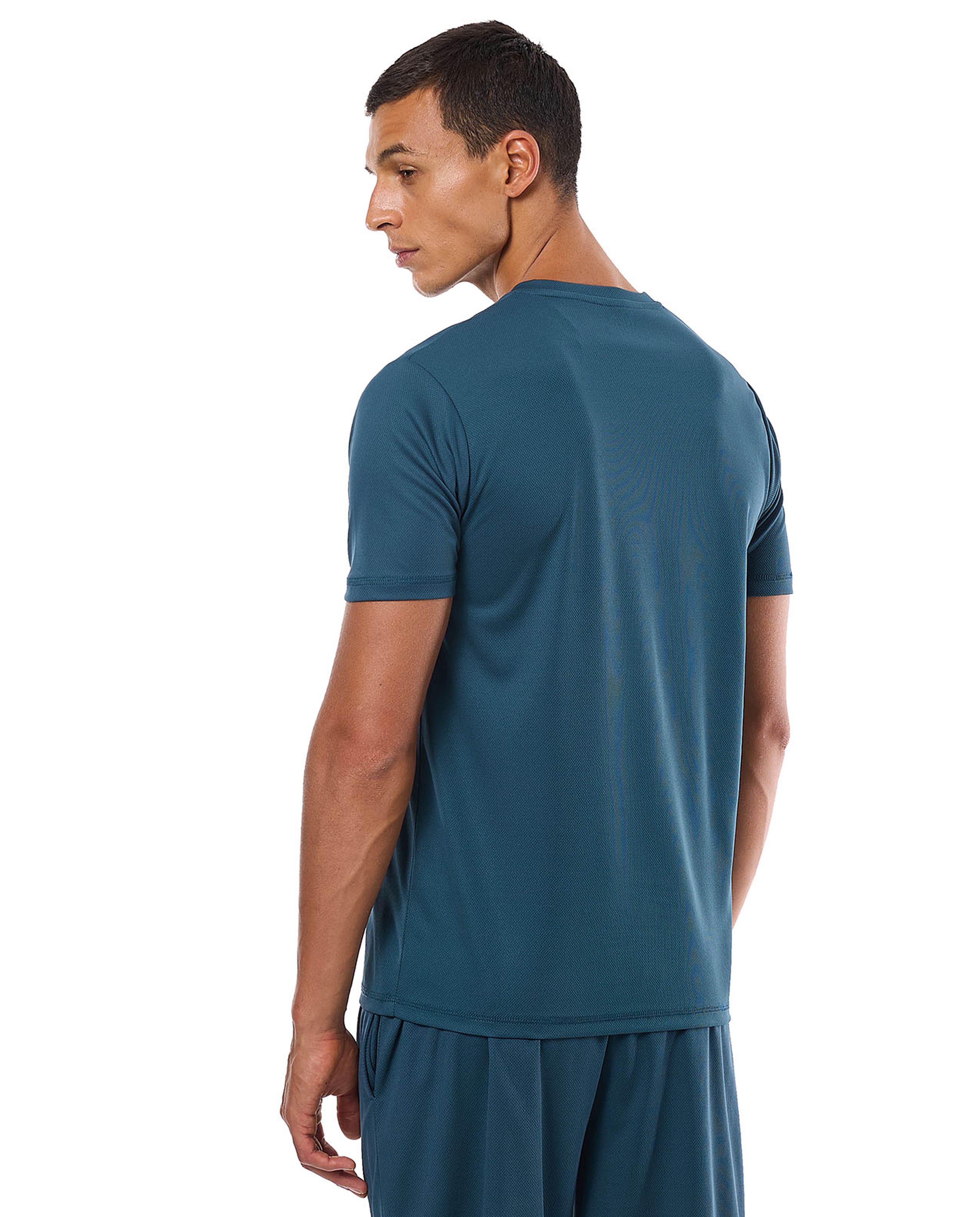 Printed Active T-Shirt with Crew Neck and Short Sleeves