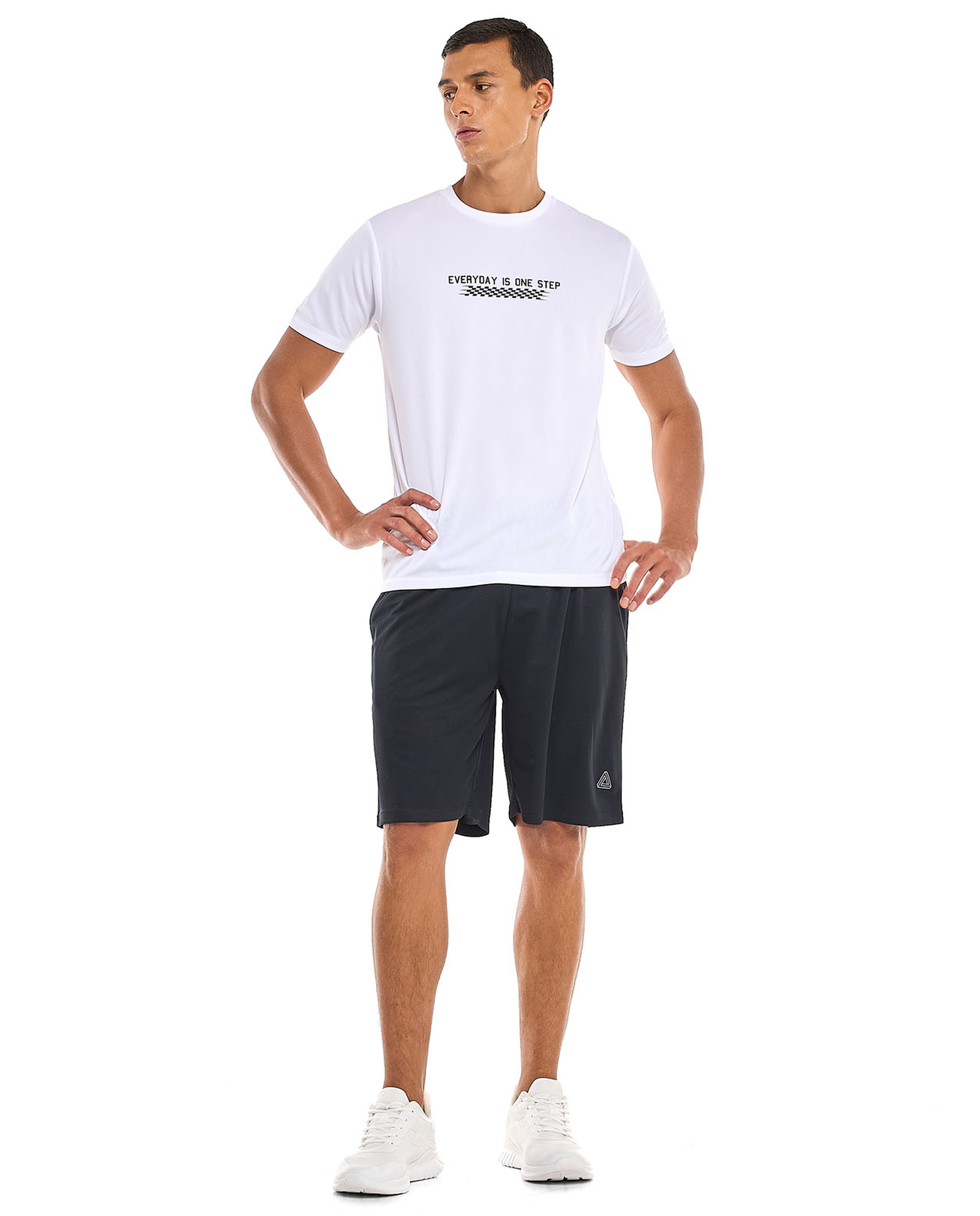 Printed Active T-Shirt with Crew Neck and Short Sleeves