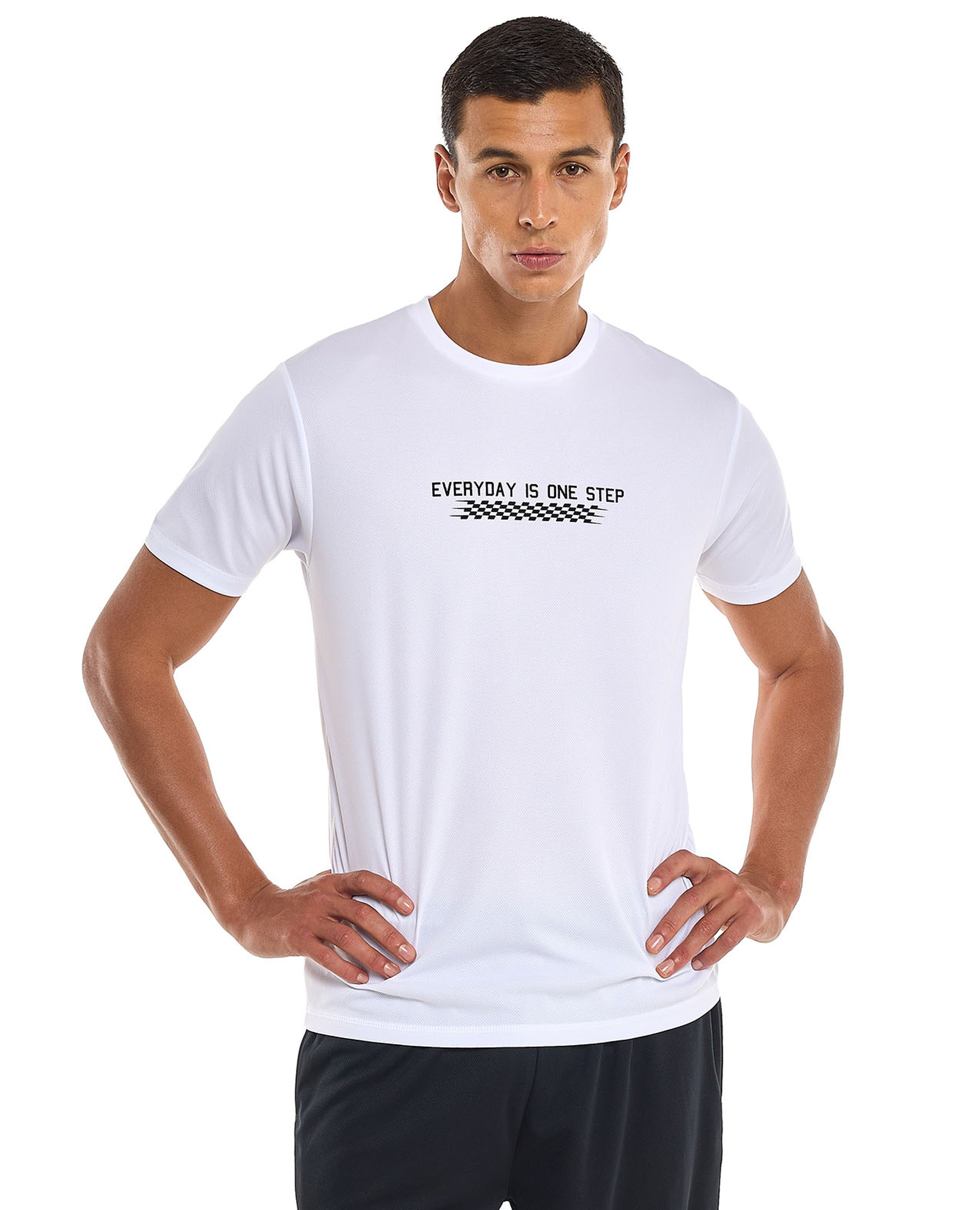 Printed Active T-Shirt with Crew Neck and Short Sleeves