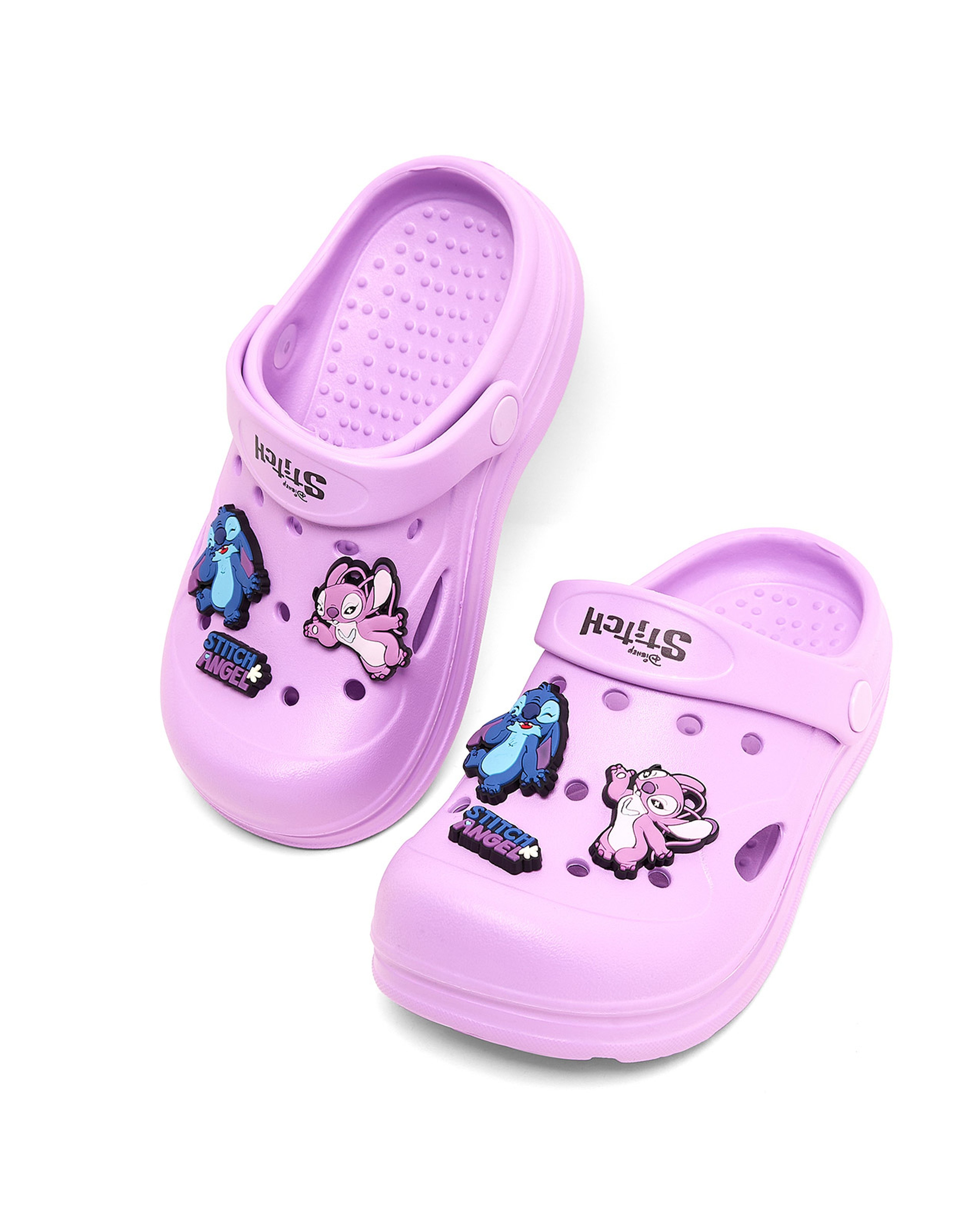 Solid Clogs with Stitch Charm